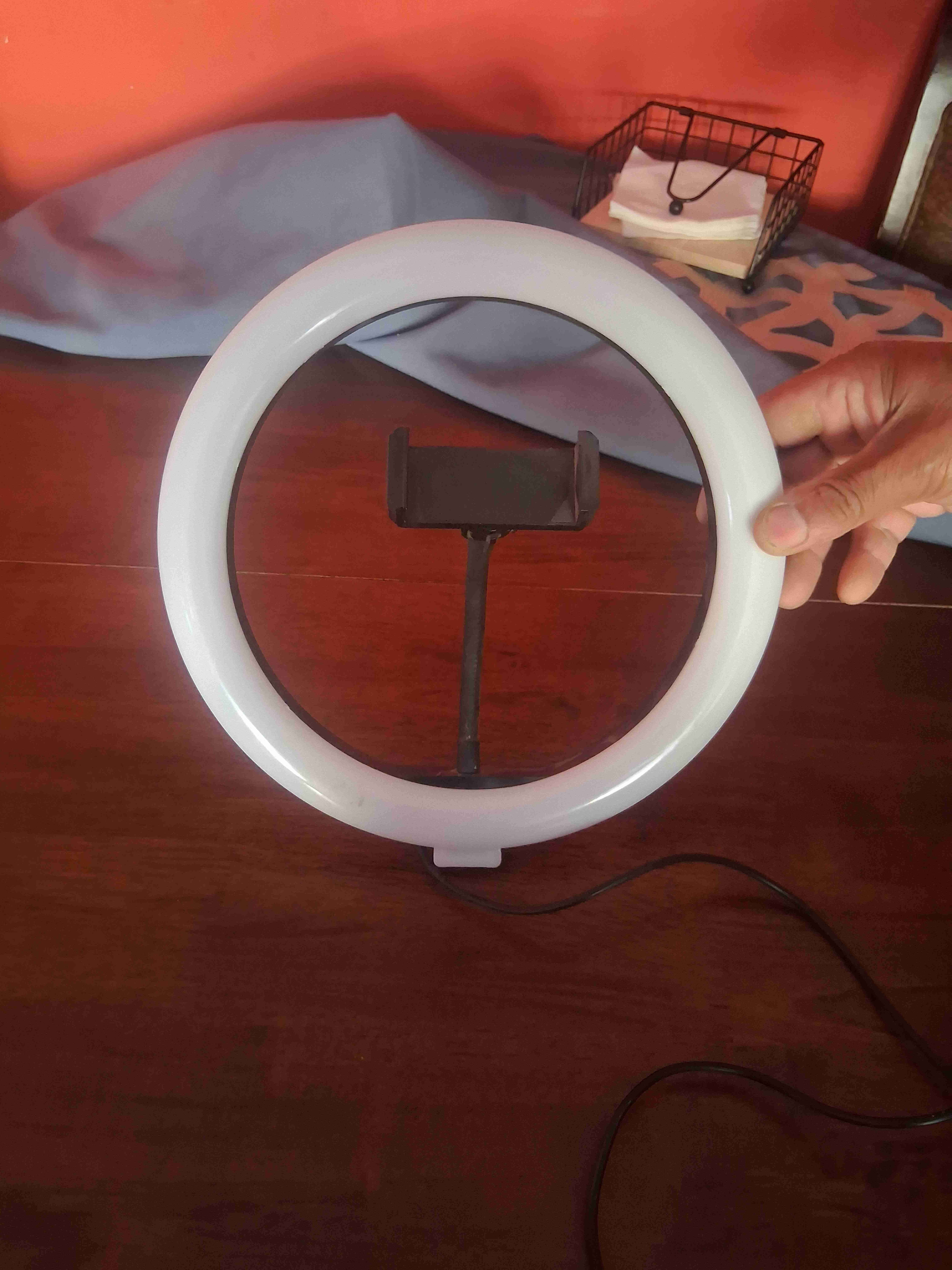 Aro de luz con soporte para celular (sin trípode) - 2