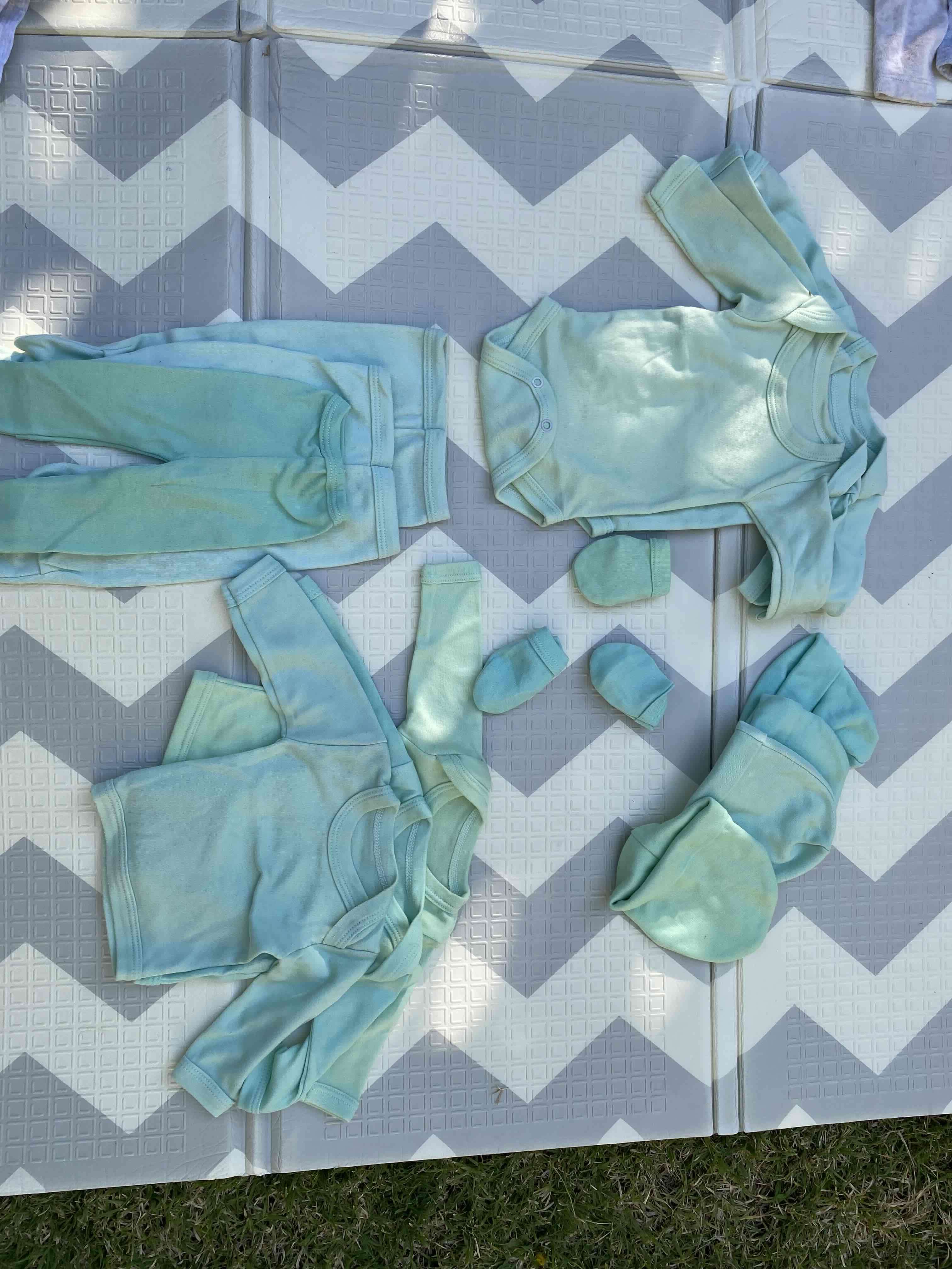 Set ropa bebé verde agua