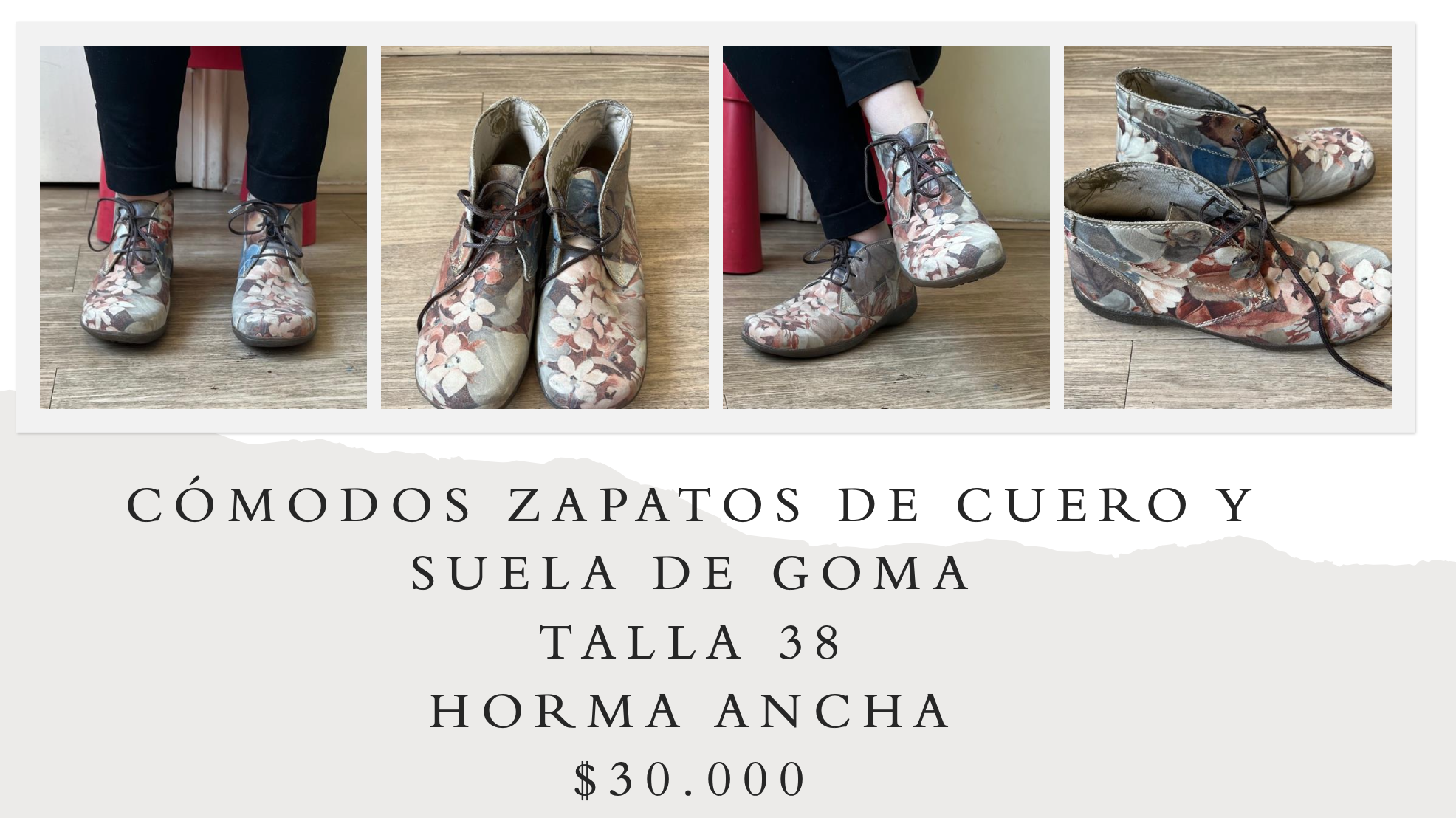 Zapatos de cuero florales