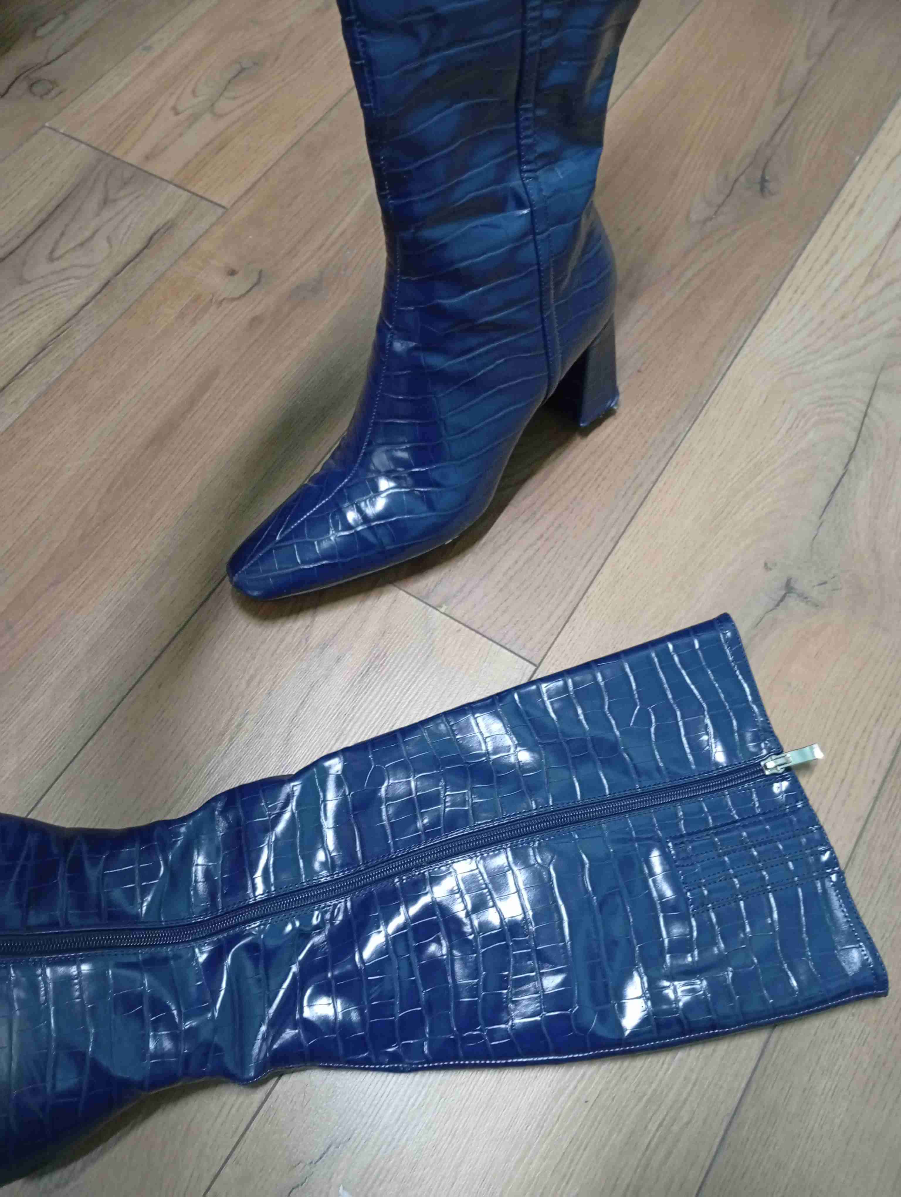 Botas azules de charol! 42! - miniatura 4