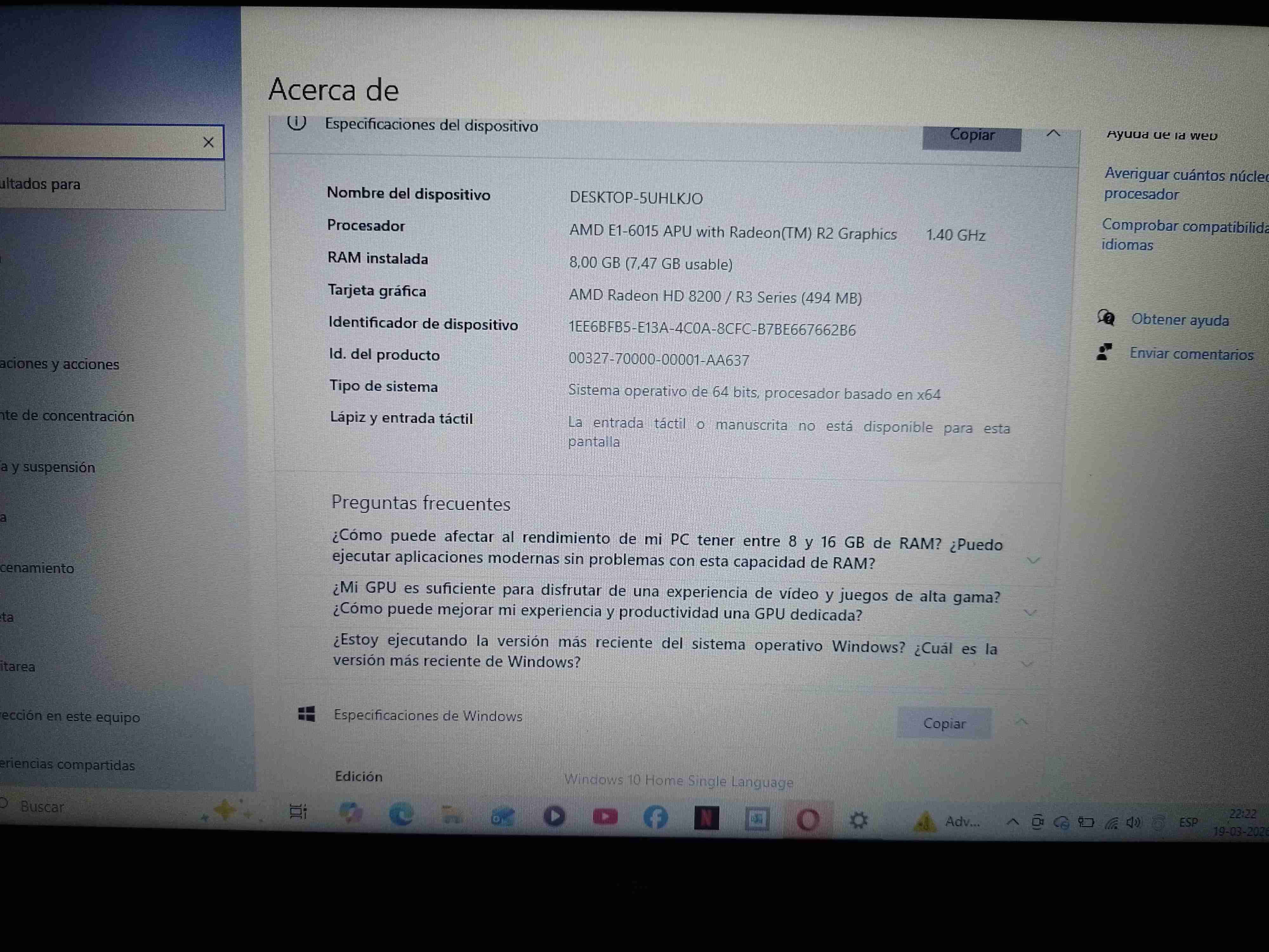 Notebook HP 245 15.6'' con AMD - miniatura 2