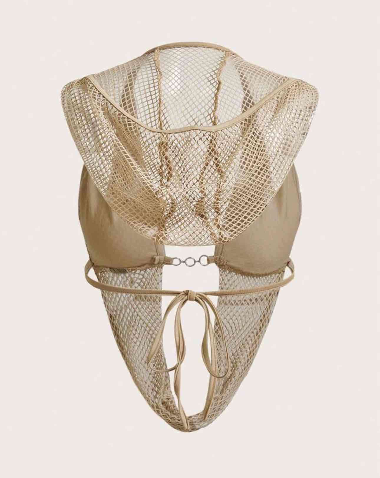 Top de malla beige - miniatura 2