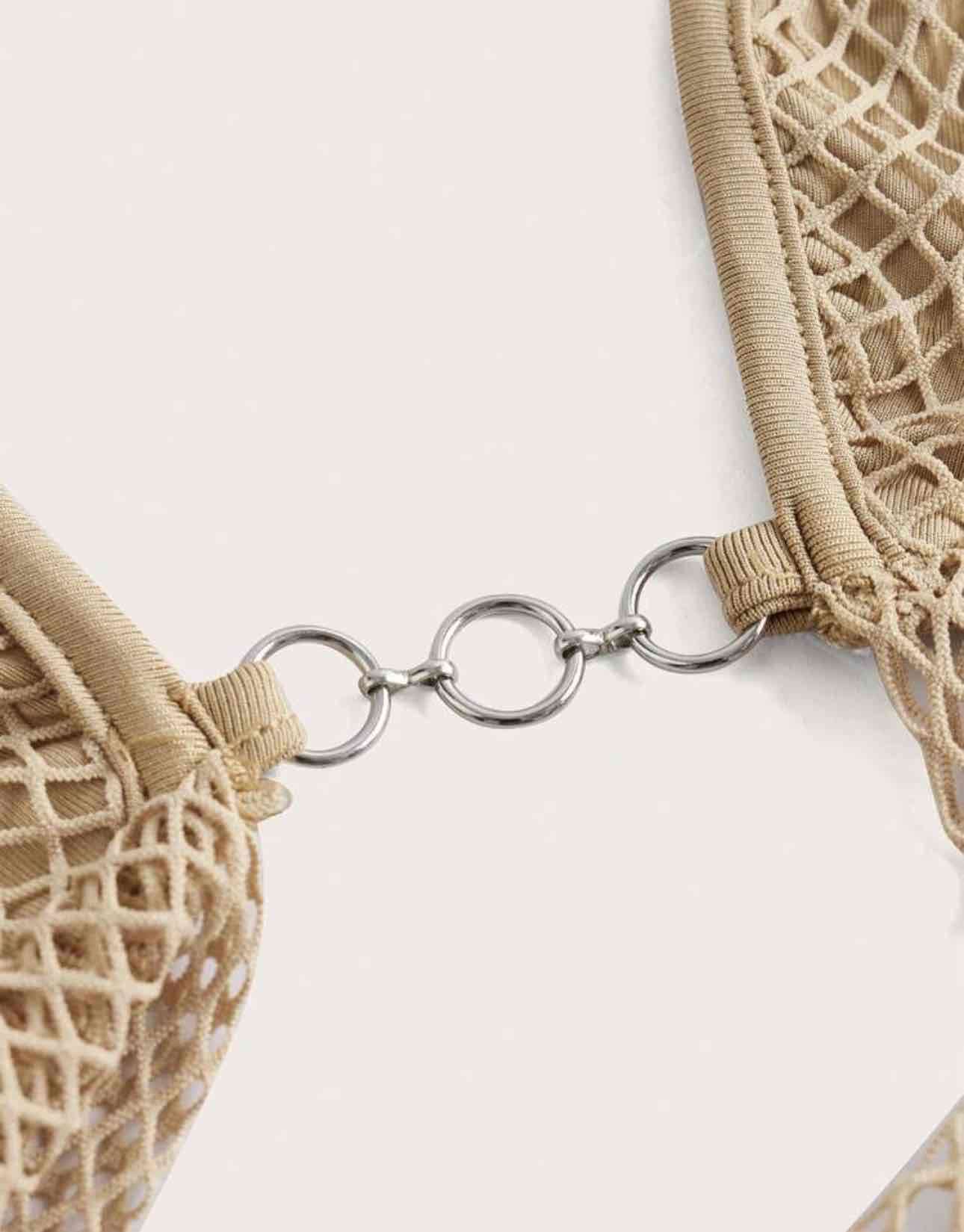 Top de malla beige - miniatura 3