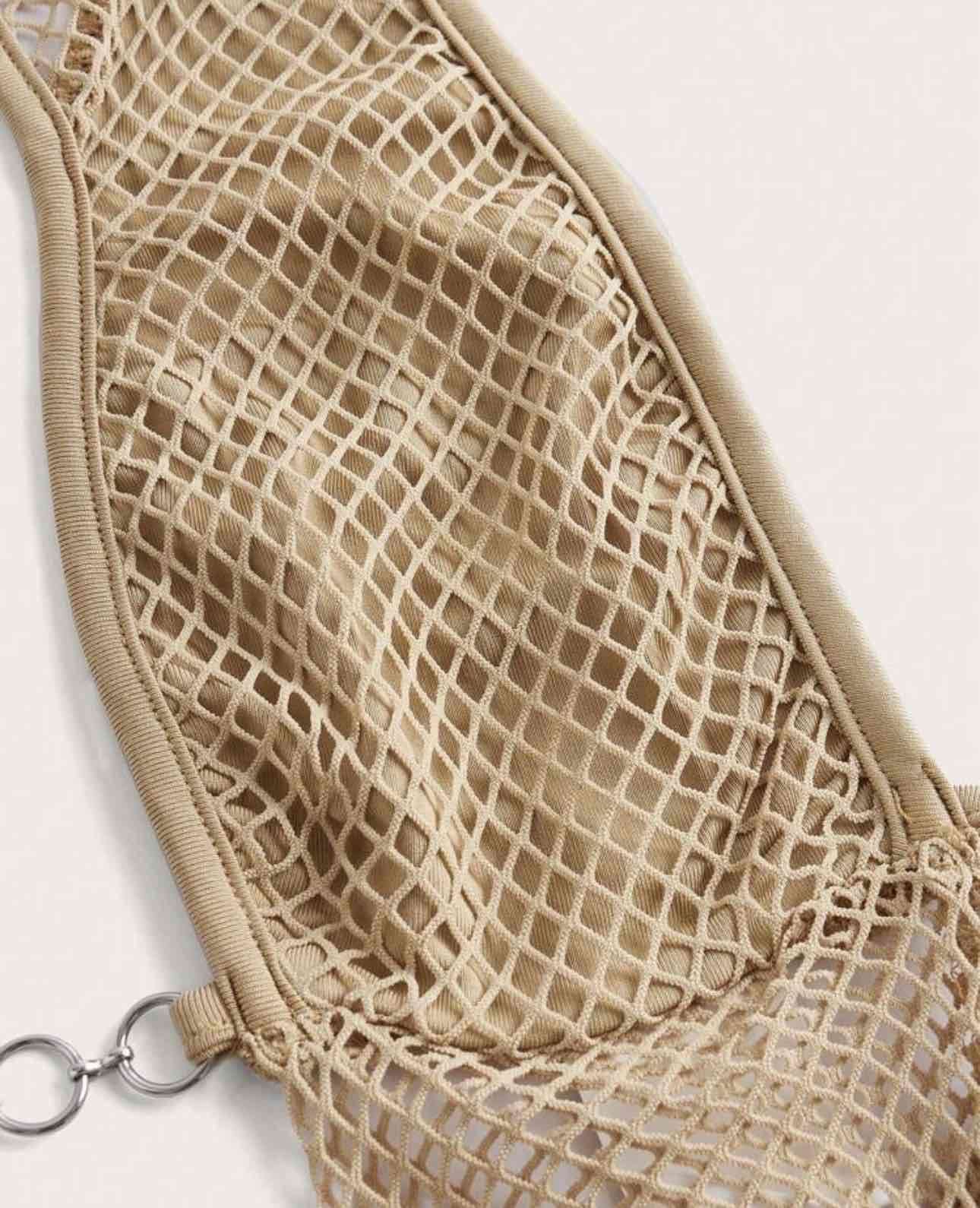 Top de malla beige - miniatura 4