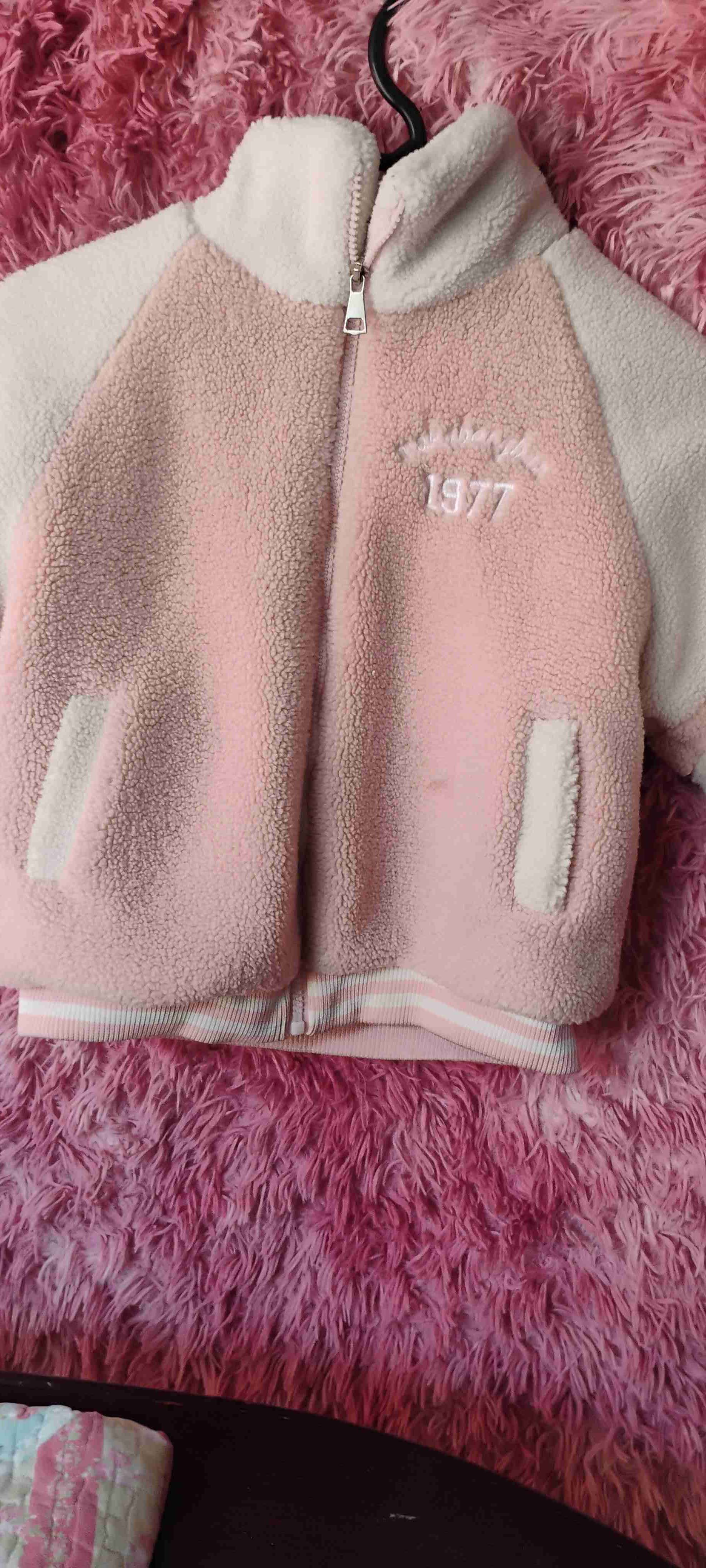 Chaqueta polar rosada infantil