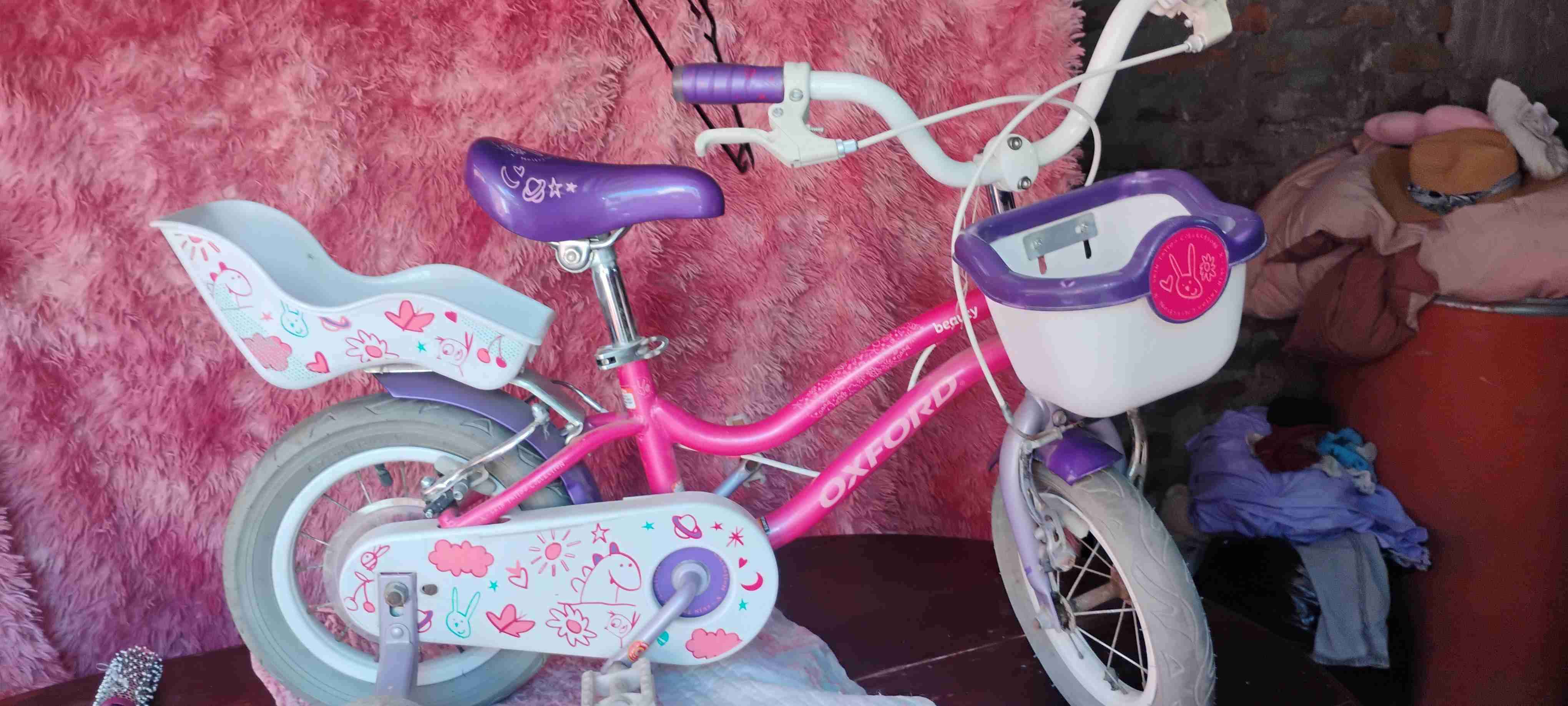 Bicicleta infantil rosada Oxford - miniatura 2