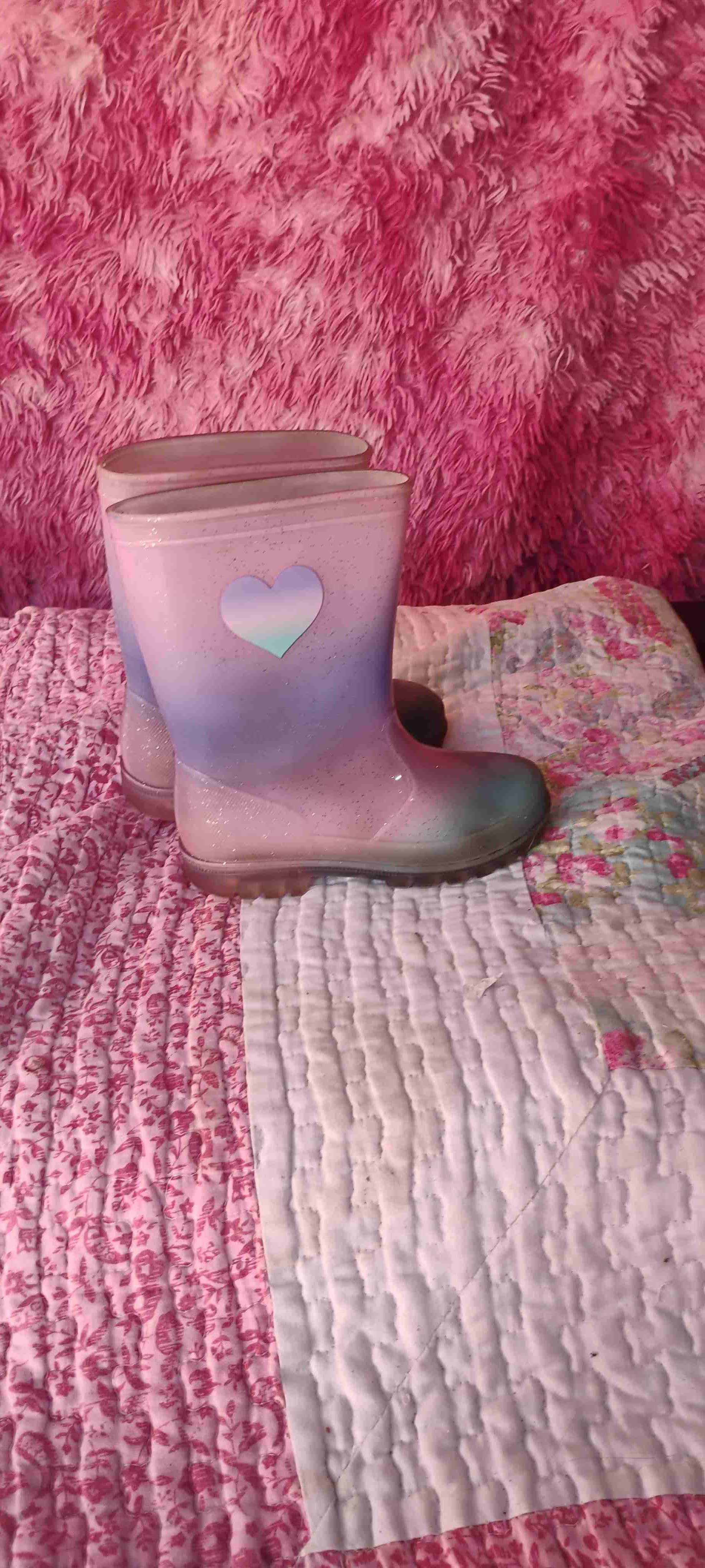 Botas de goma infantiles con corazón