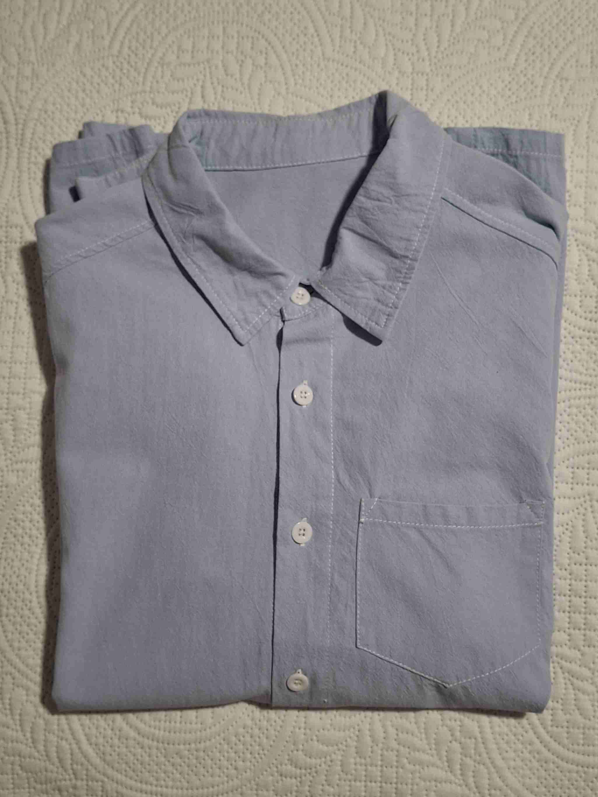Camisa celeste de hombre - miniatura 3
