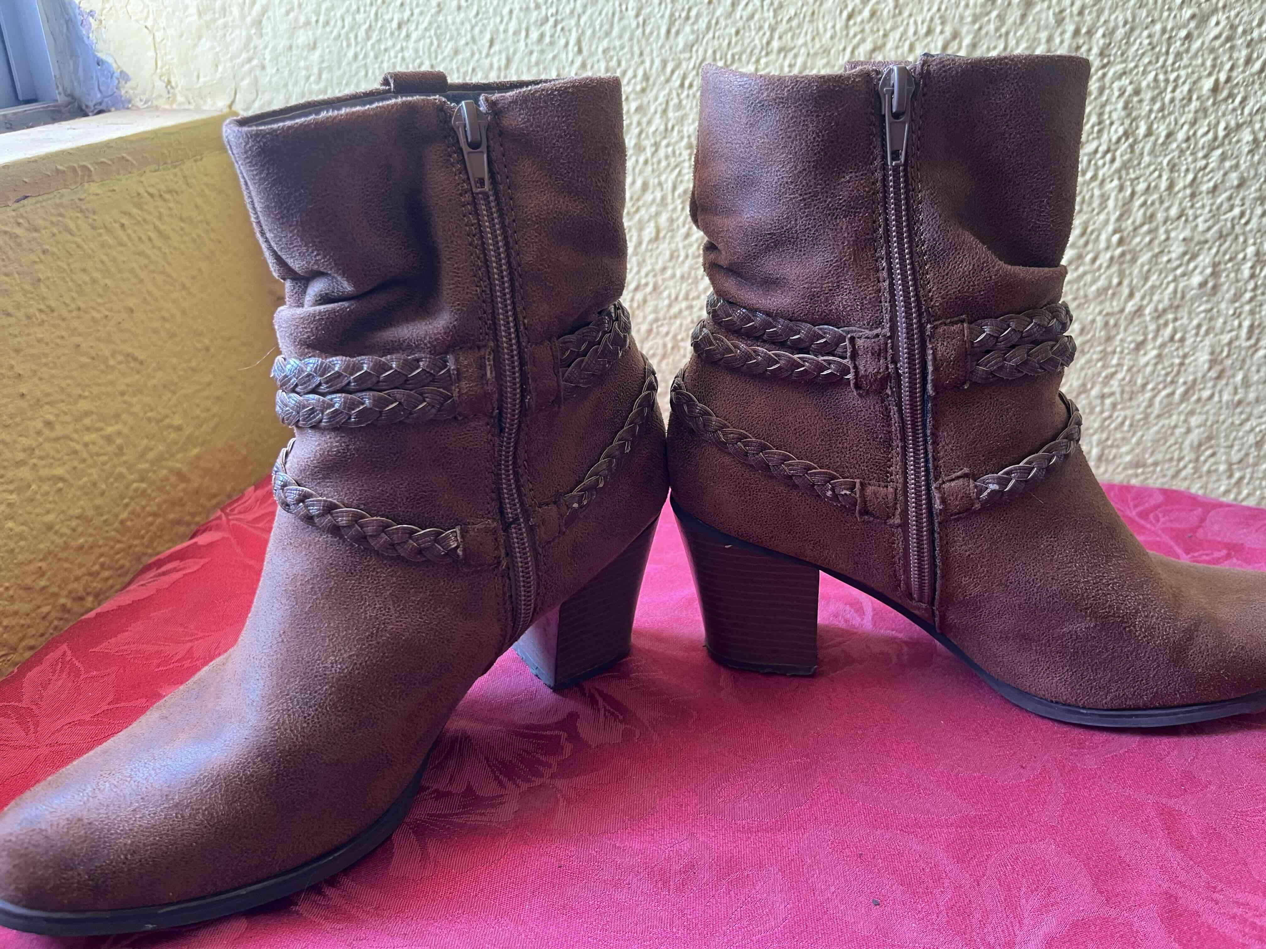 Botines de cuero marrón - miniatura 3