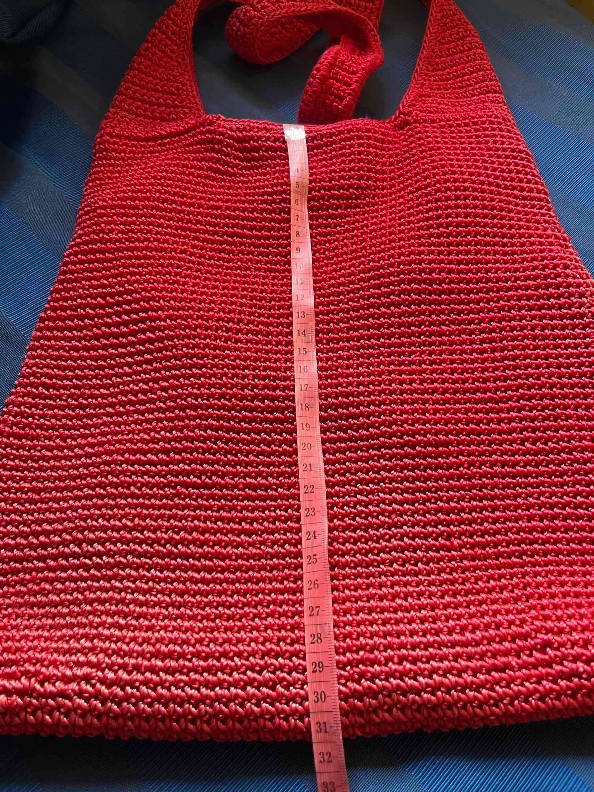 Cartera tejida roja - miniatura 2