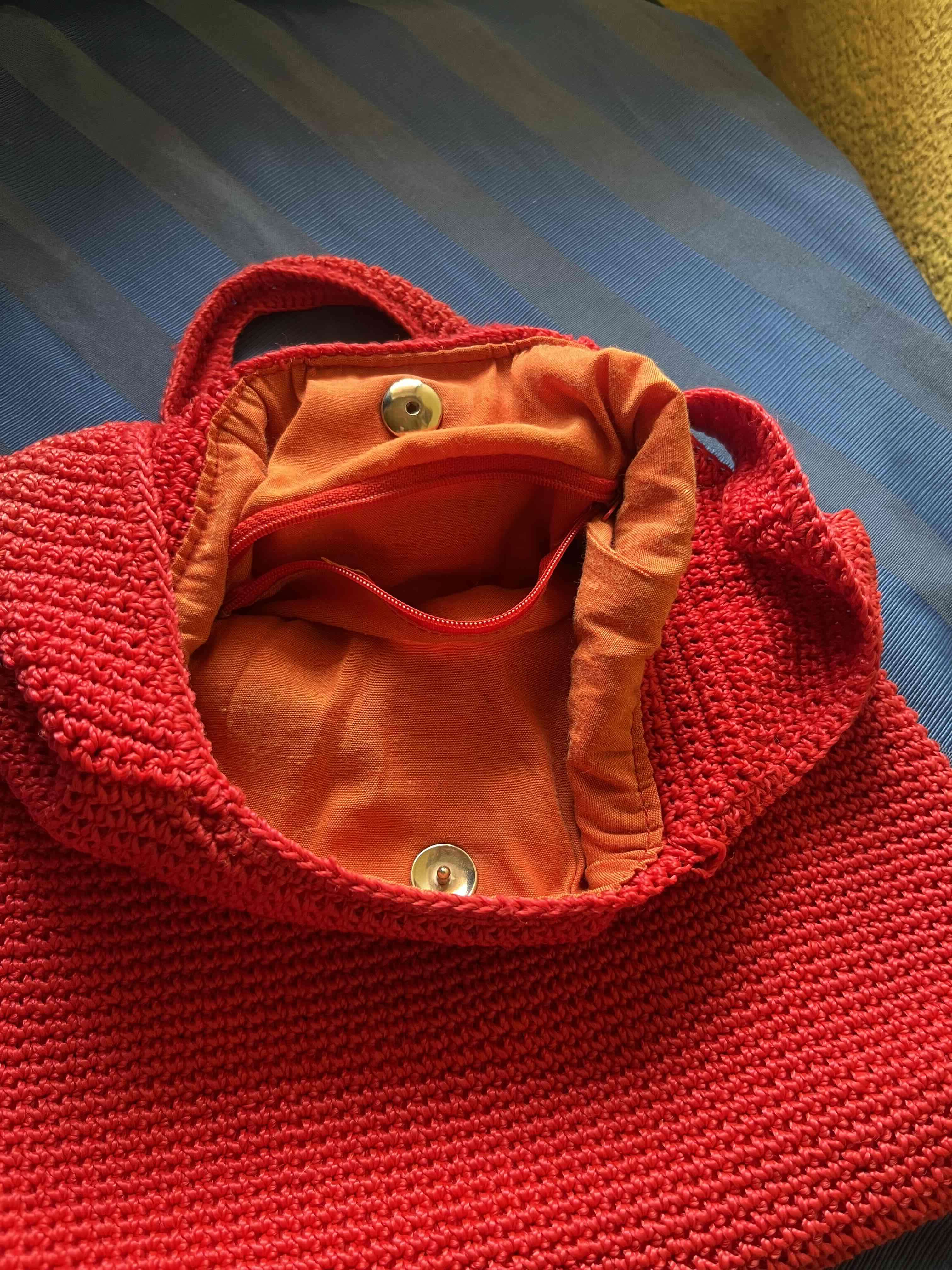 Cartera tejida roja - miniatura 4