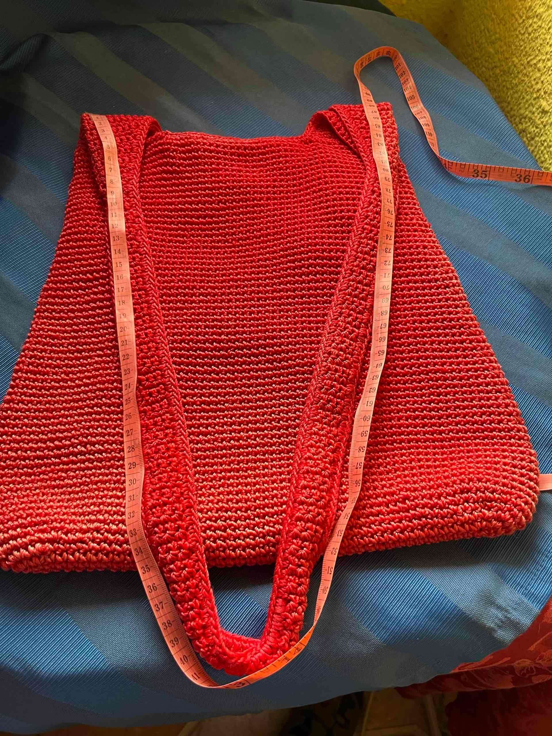 Cartera tejida roja - miniatura 5