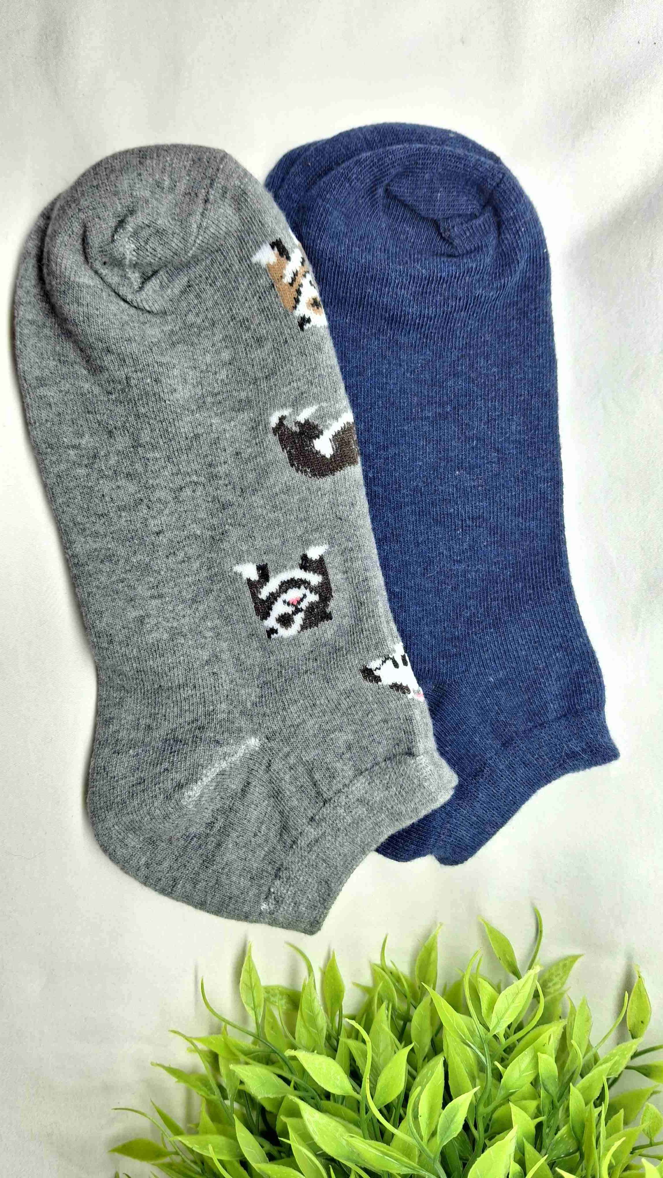 Calcetín corto con rayas y lunares - 6