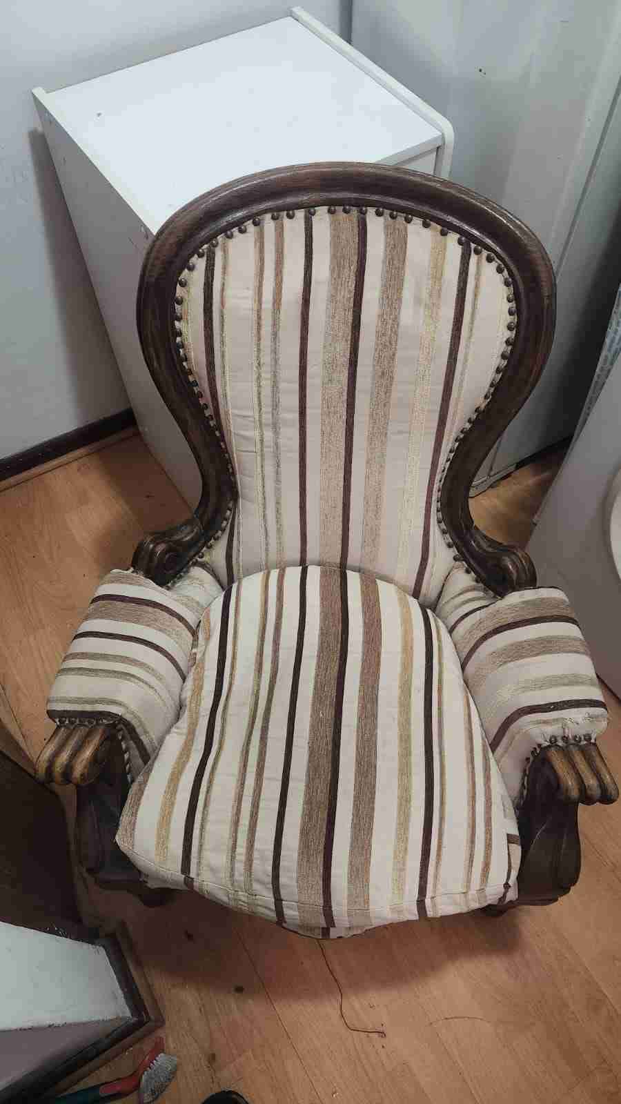 2 poltronas vintage de rayas - miniatura 2