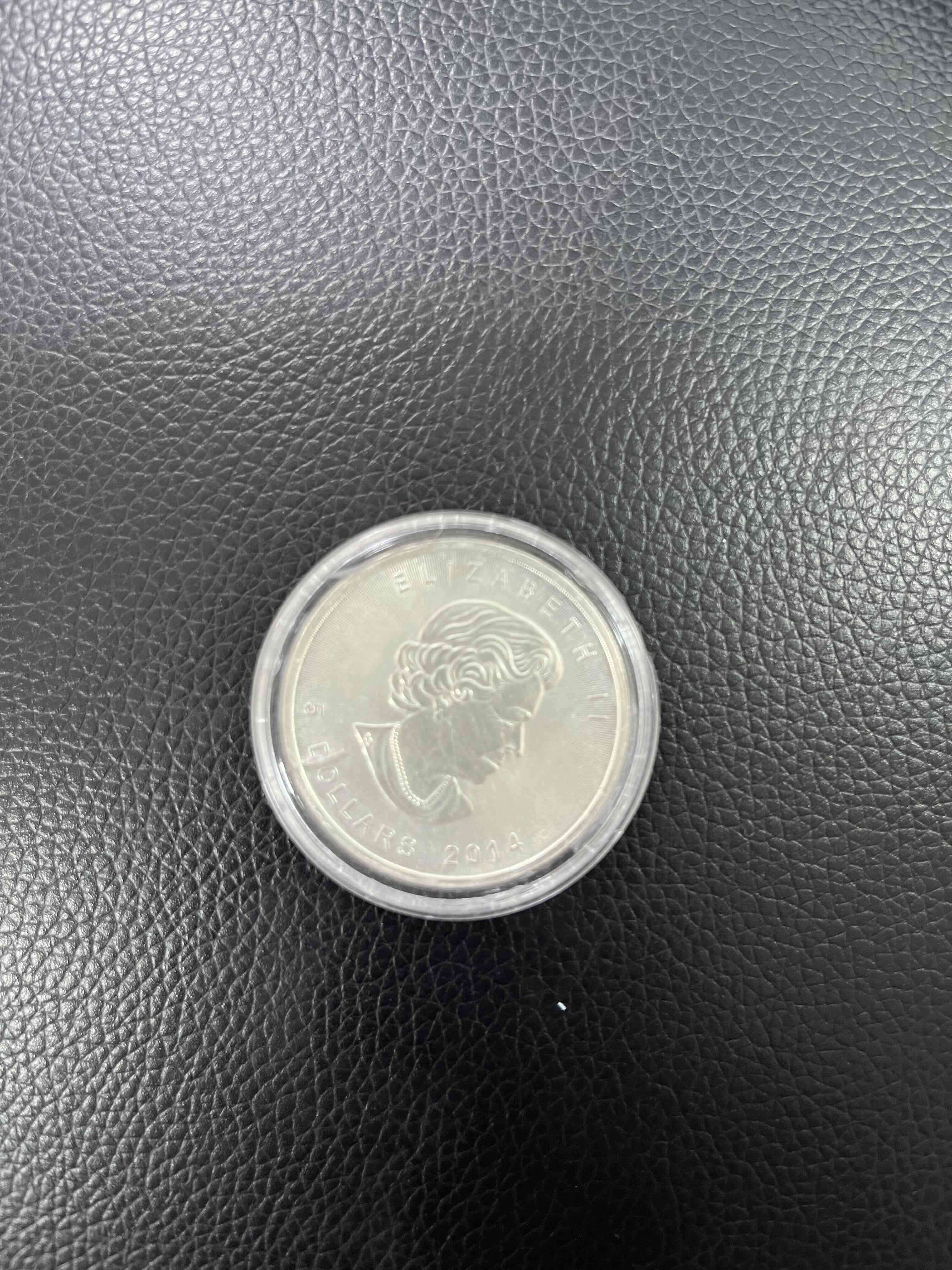 Moneda Plata Maple Leaf Canadiense 1 Oz 2014