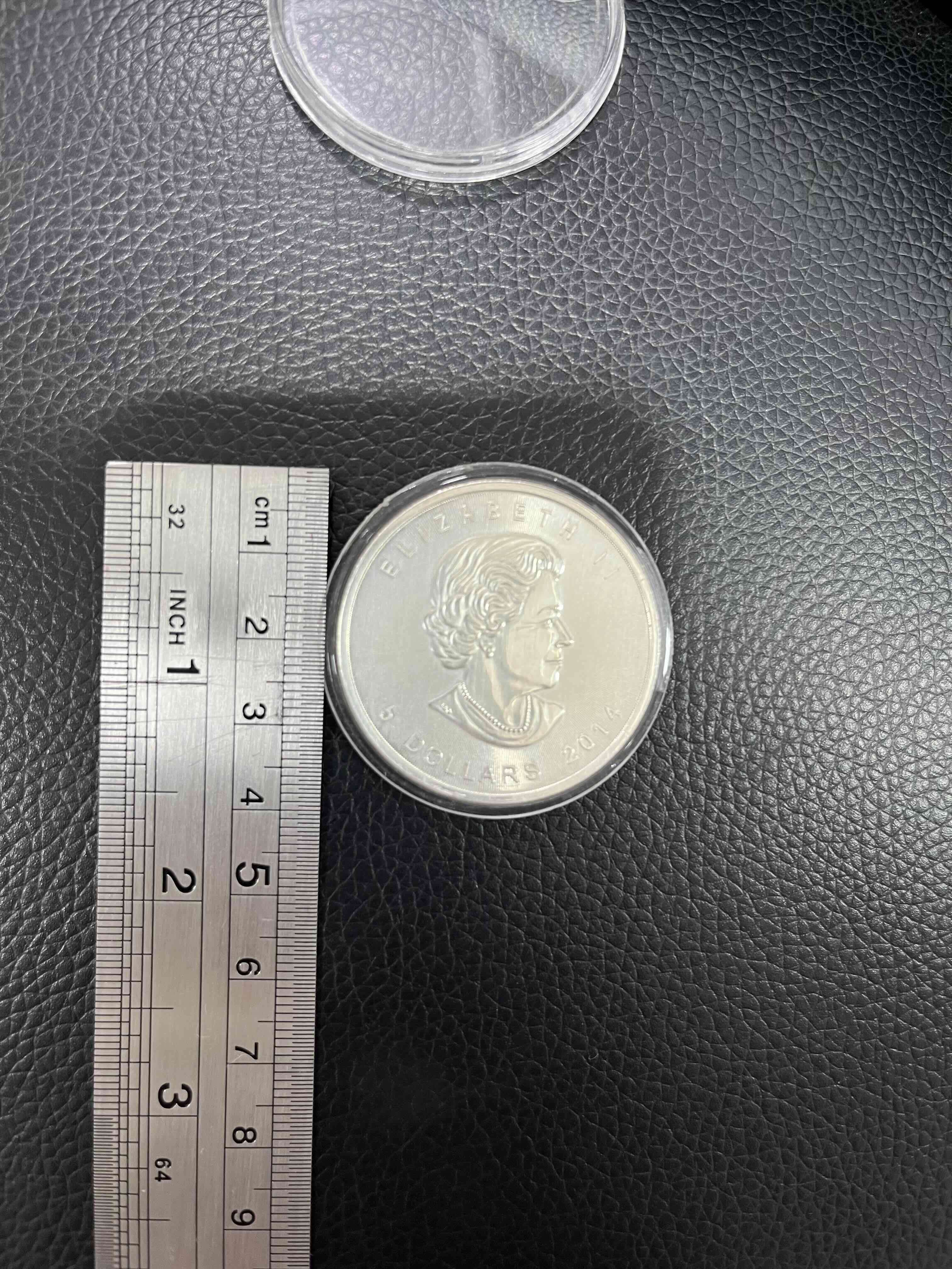 Moneda Plata Maple Leaf Canadiense 1 Oz 2014 - miniatura 3