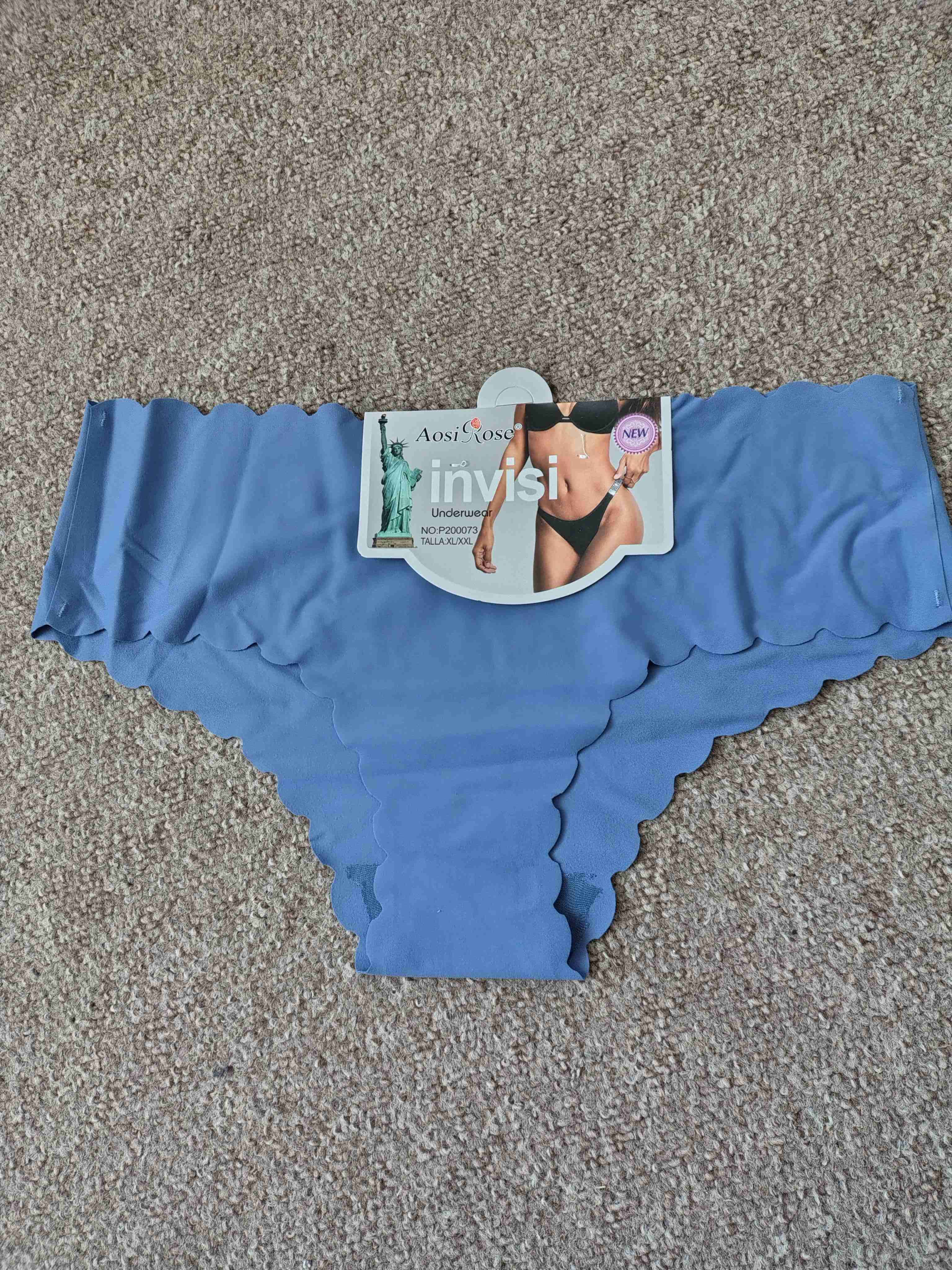 Calzón azul invisible nuevo