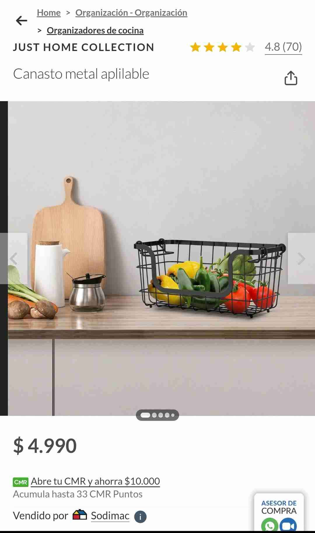 2 Canastas  de metal negra apilables - miniatura 4