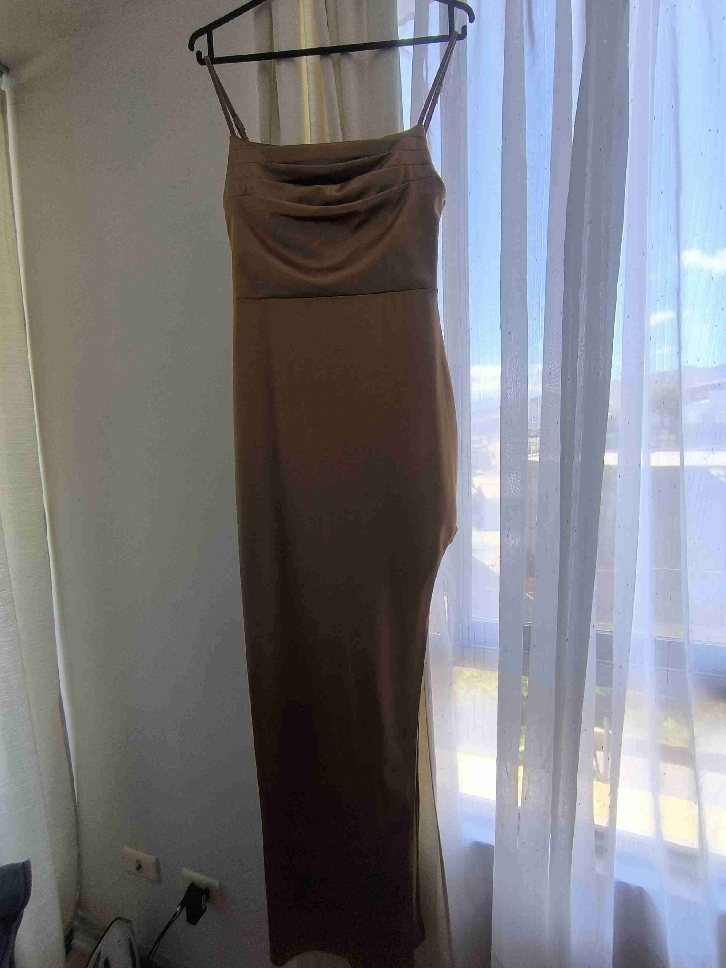 Vestido largo marrón