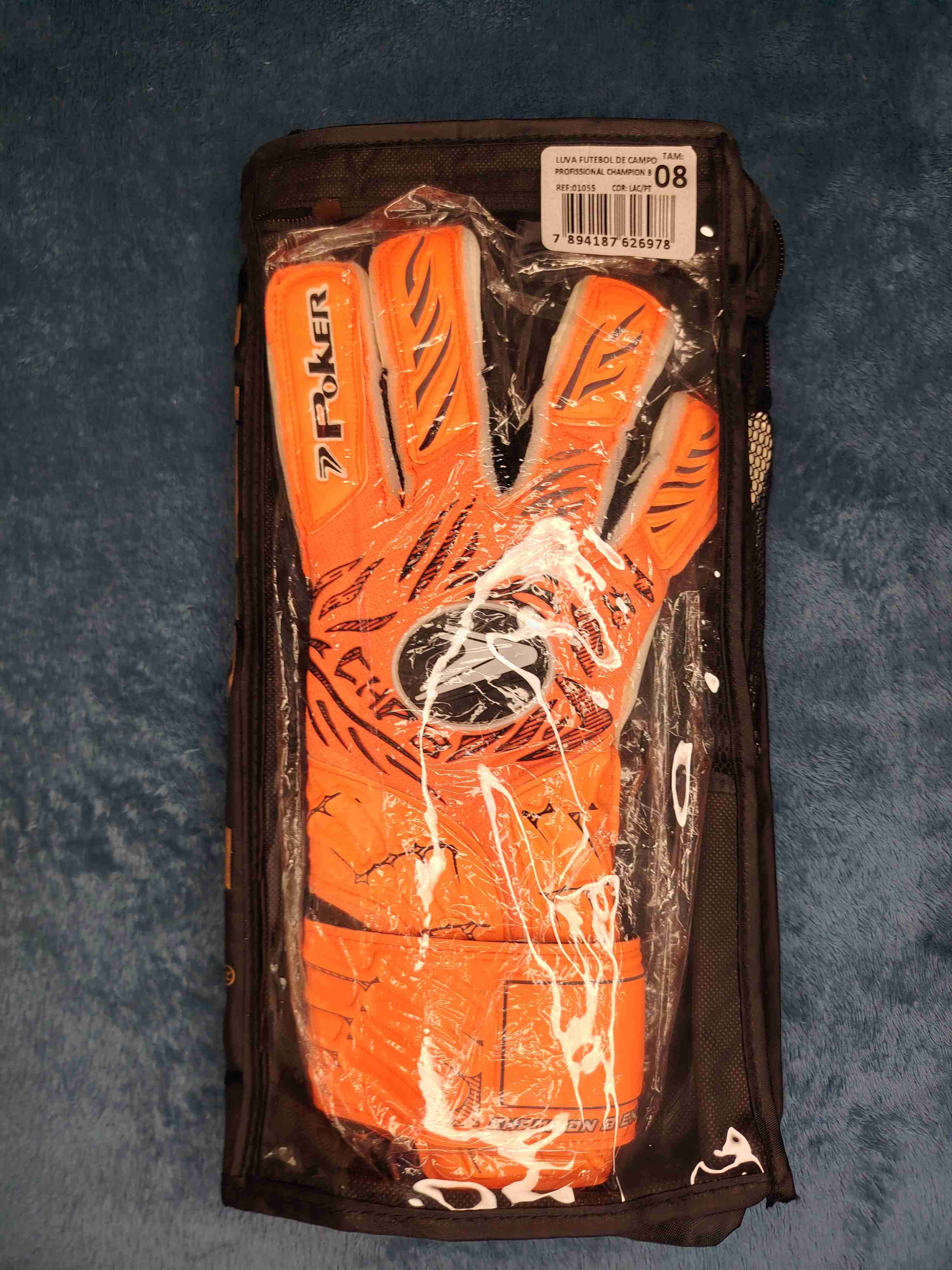 Guantes de arquero Poker profesional naranjas tall - 4