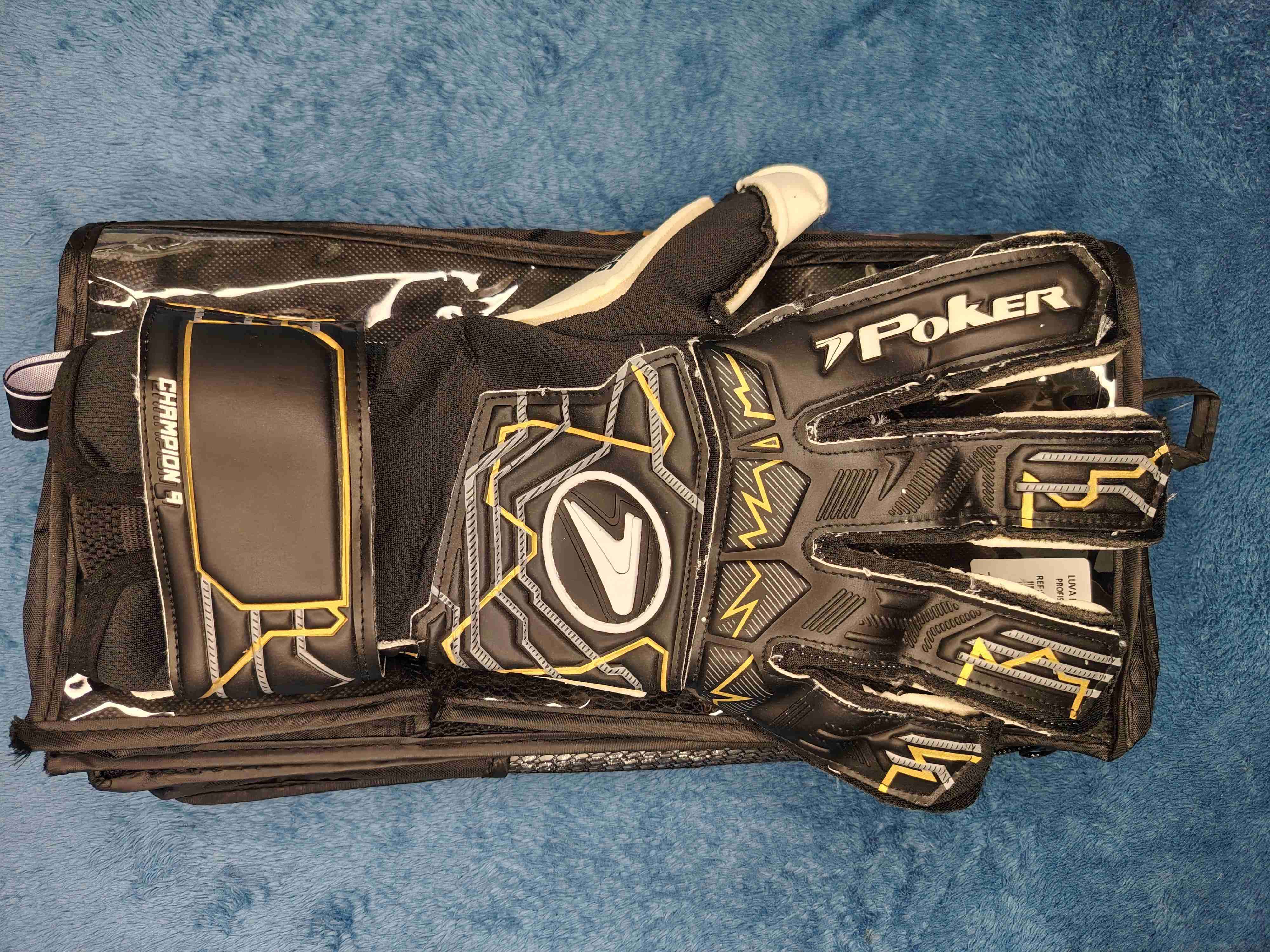 Guantes de portero champion 9 póker talla 9 negros
