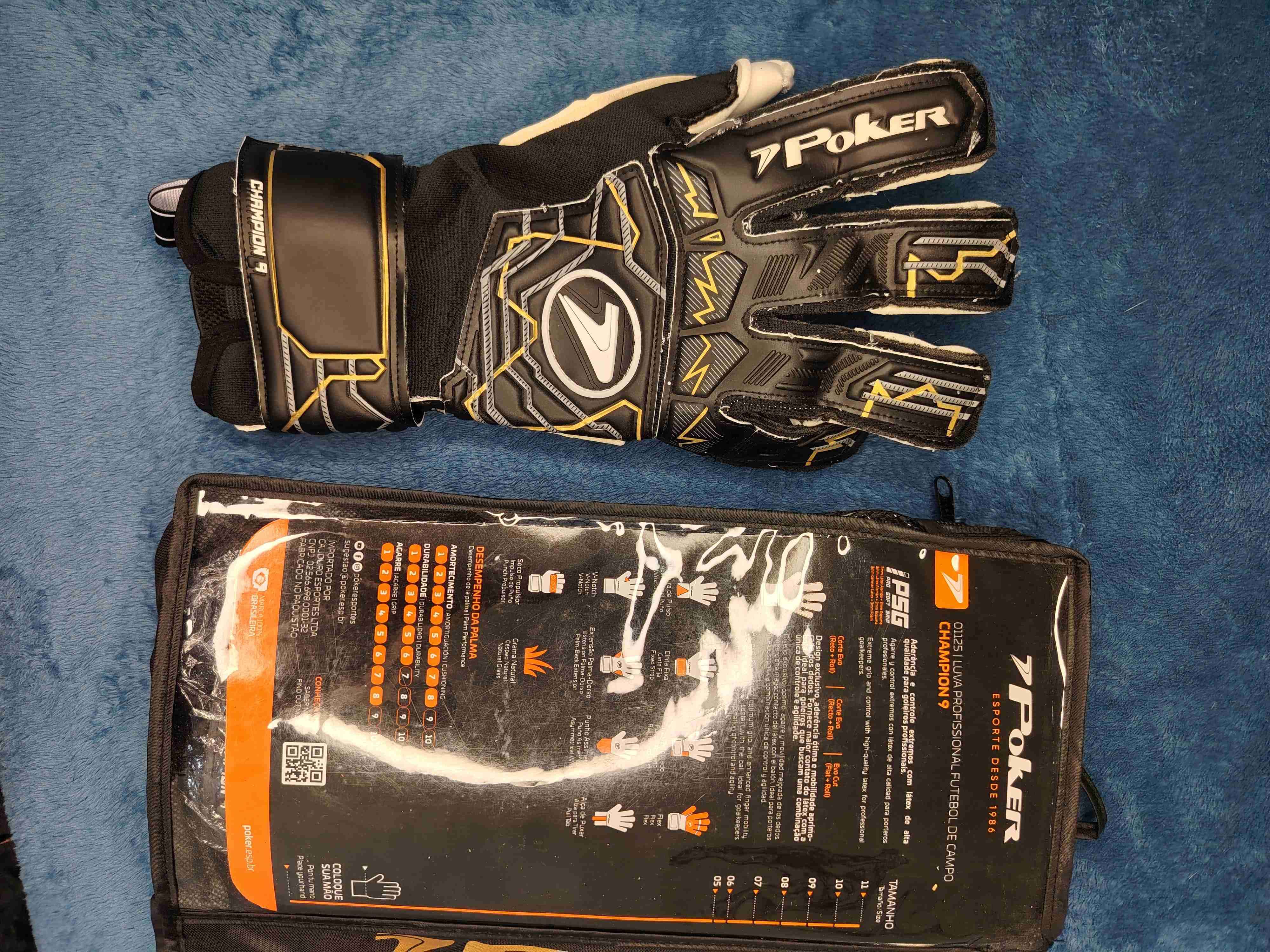 Guantes de portero champion 9 póker talla 9 negros - miniatura 3