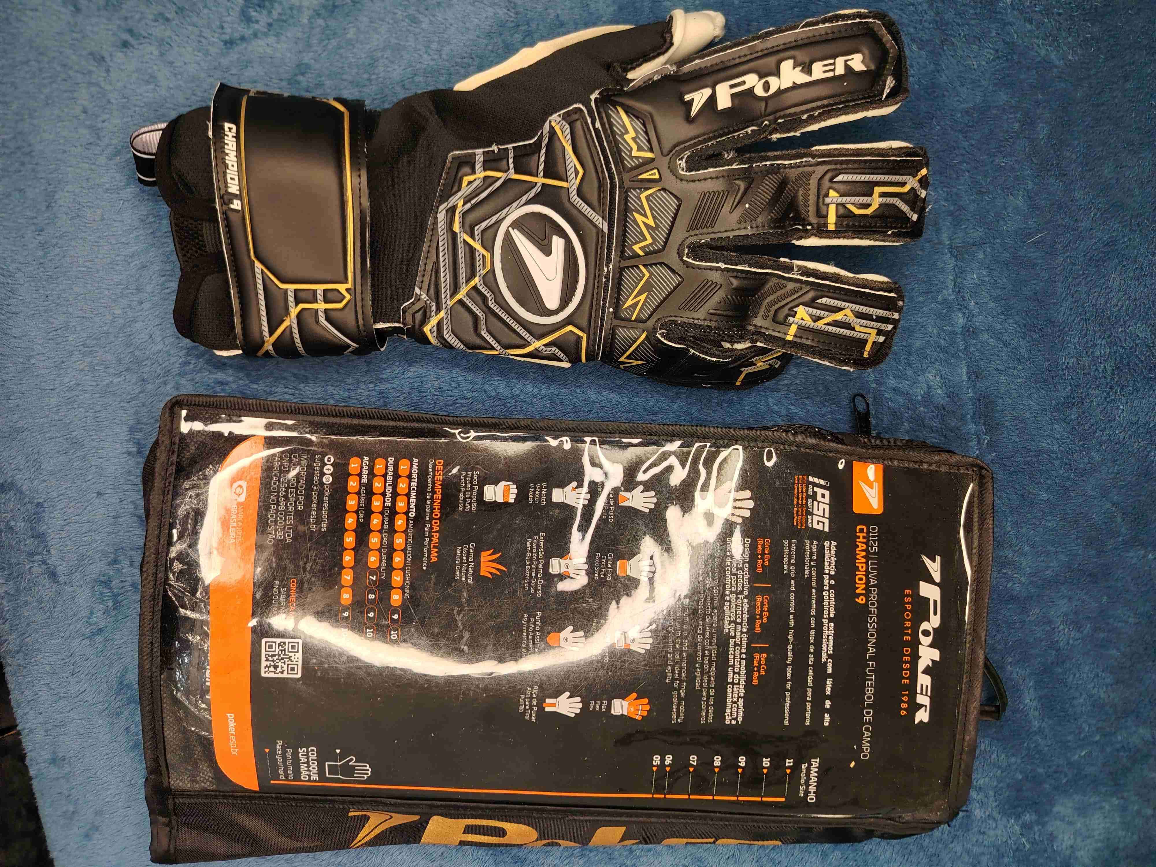 Guantes de portero champion 9 póker talla 9 negros - miniatura 4