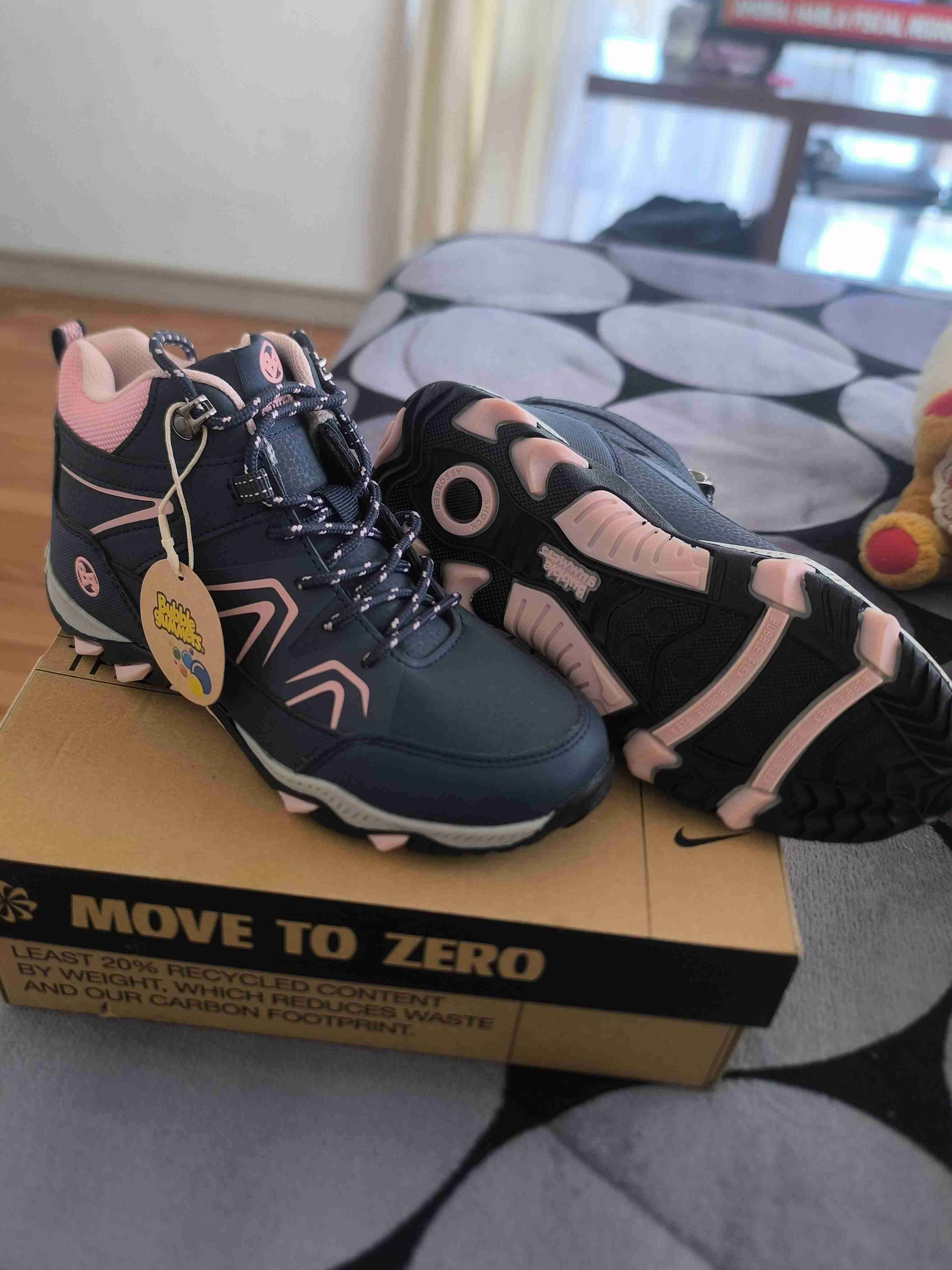 Zapatillas altas azul y rosa - miniatura 2