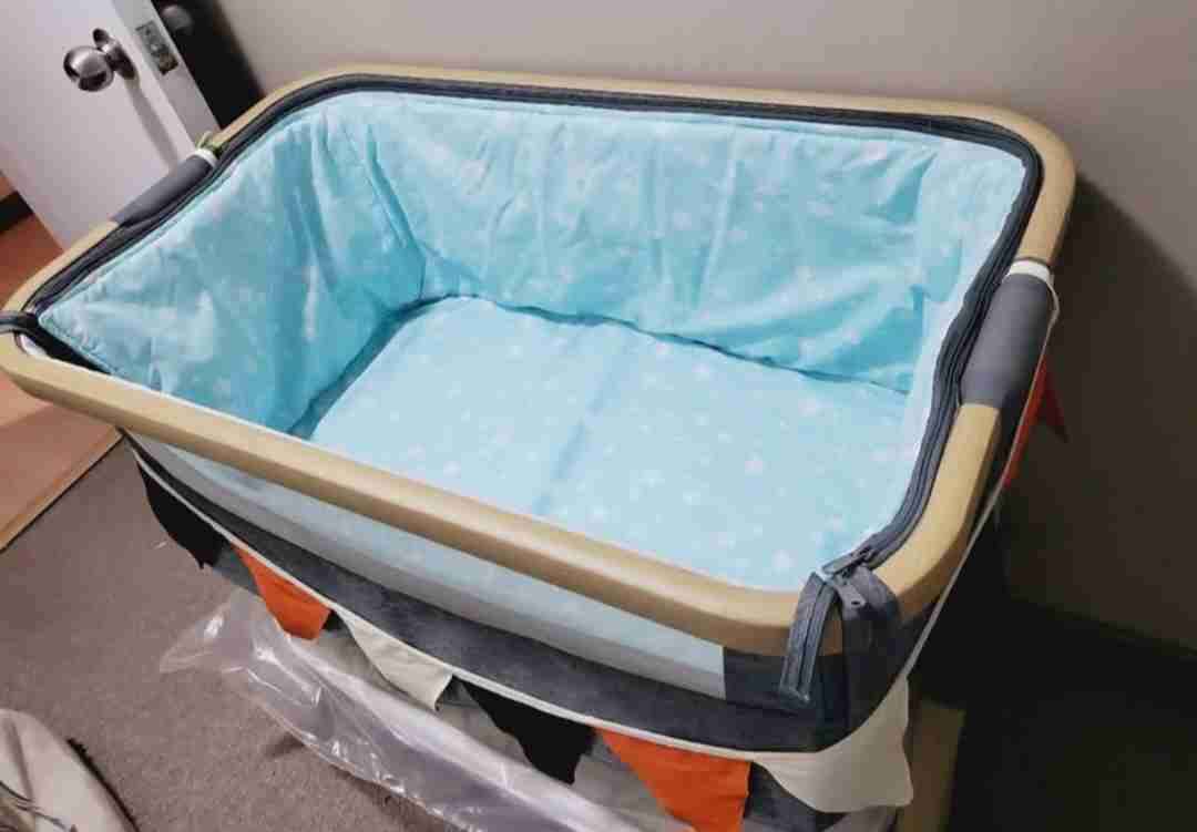 Cuna colecho azul cielo - 3