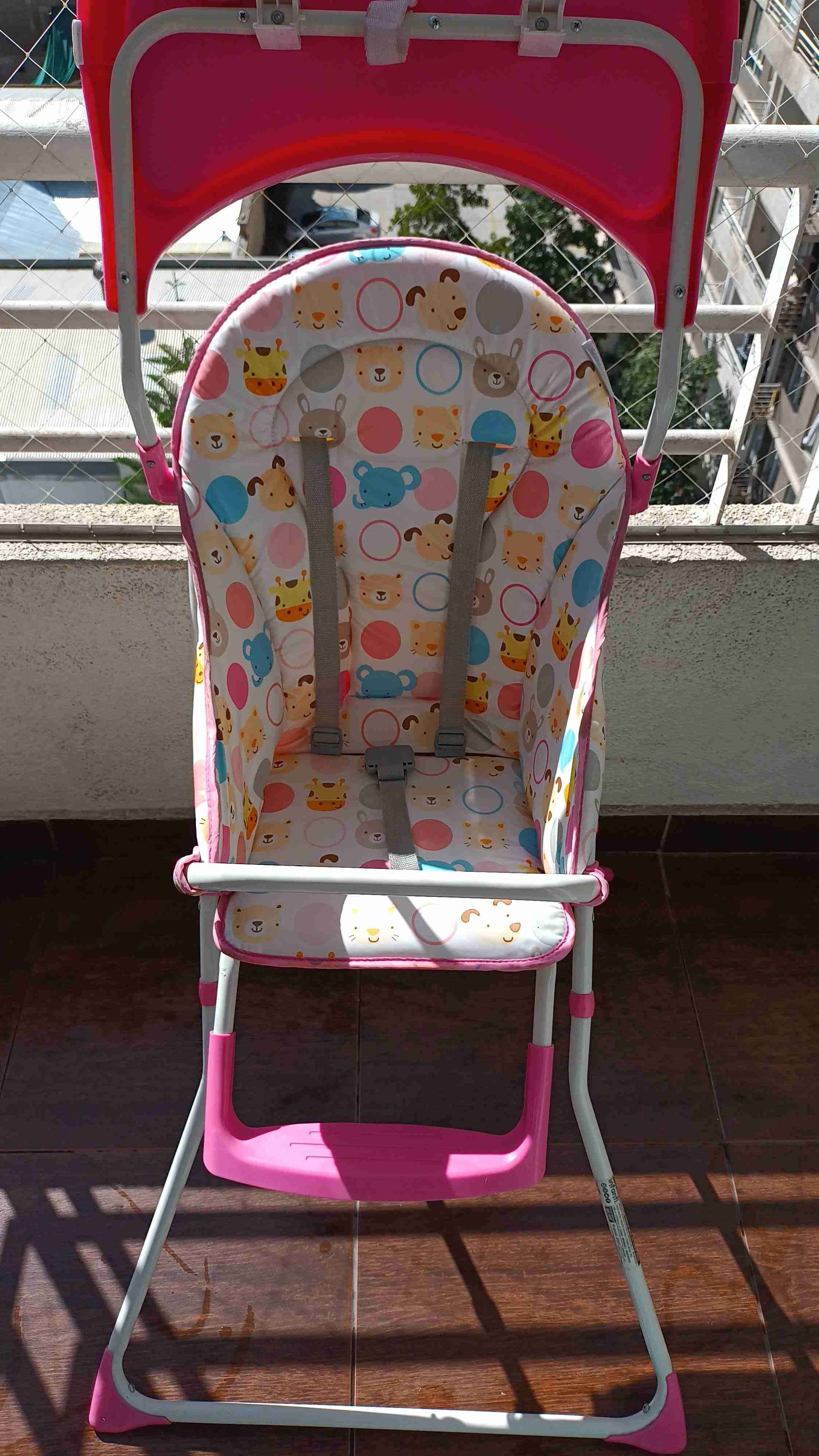 Silla de comer infantil rosada - miniatura 3