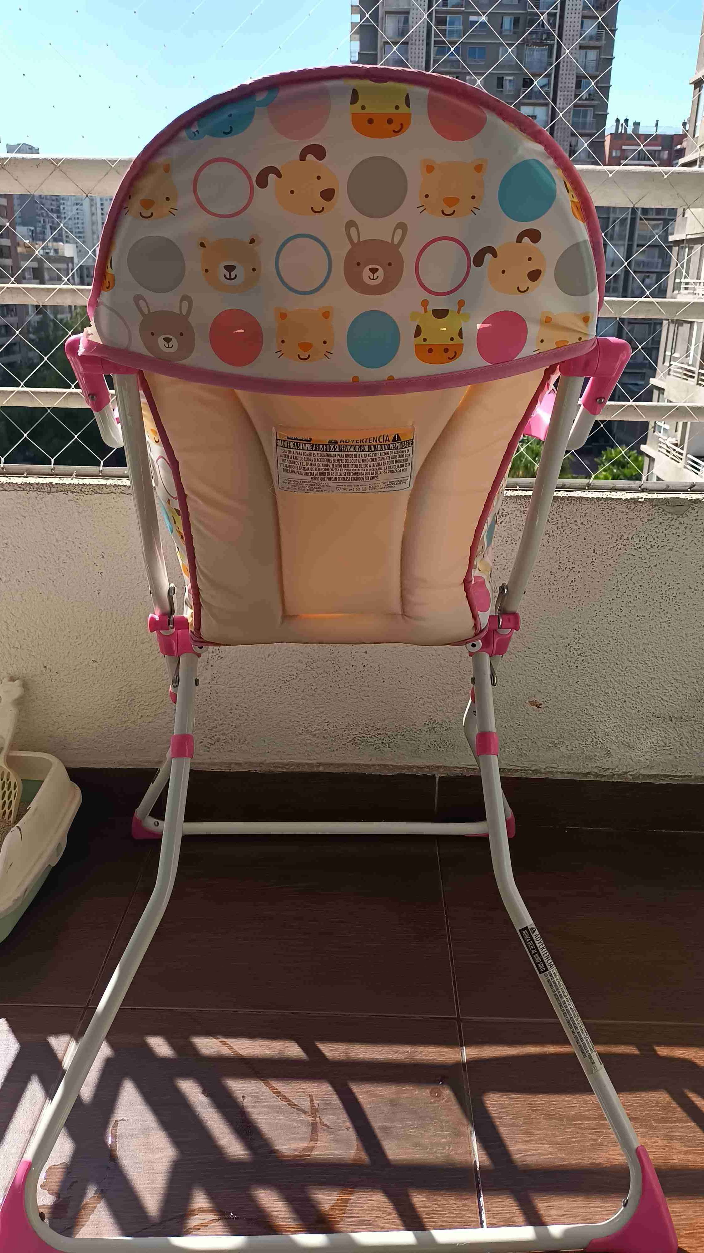 Silla de comer infantil rosada - miniatura 4