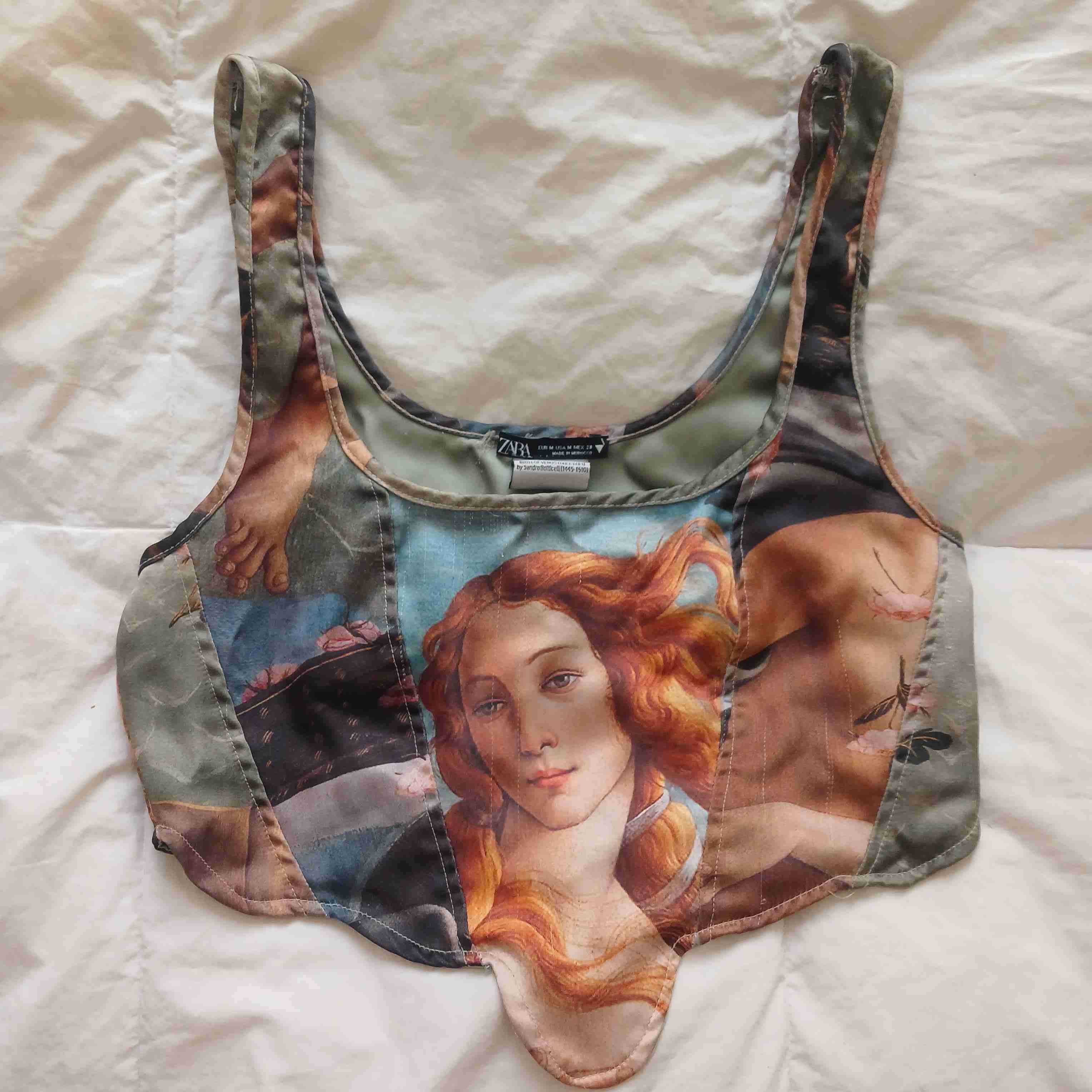 Crop top estampado artístico zara afrodita - miniatura 2