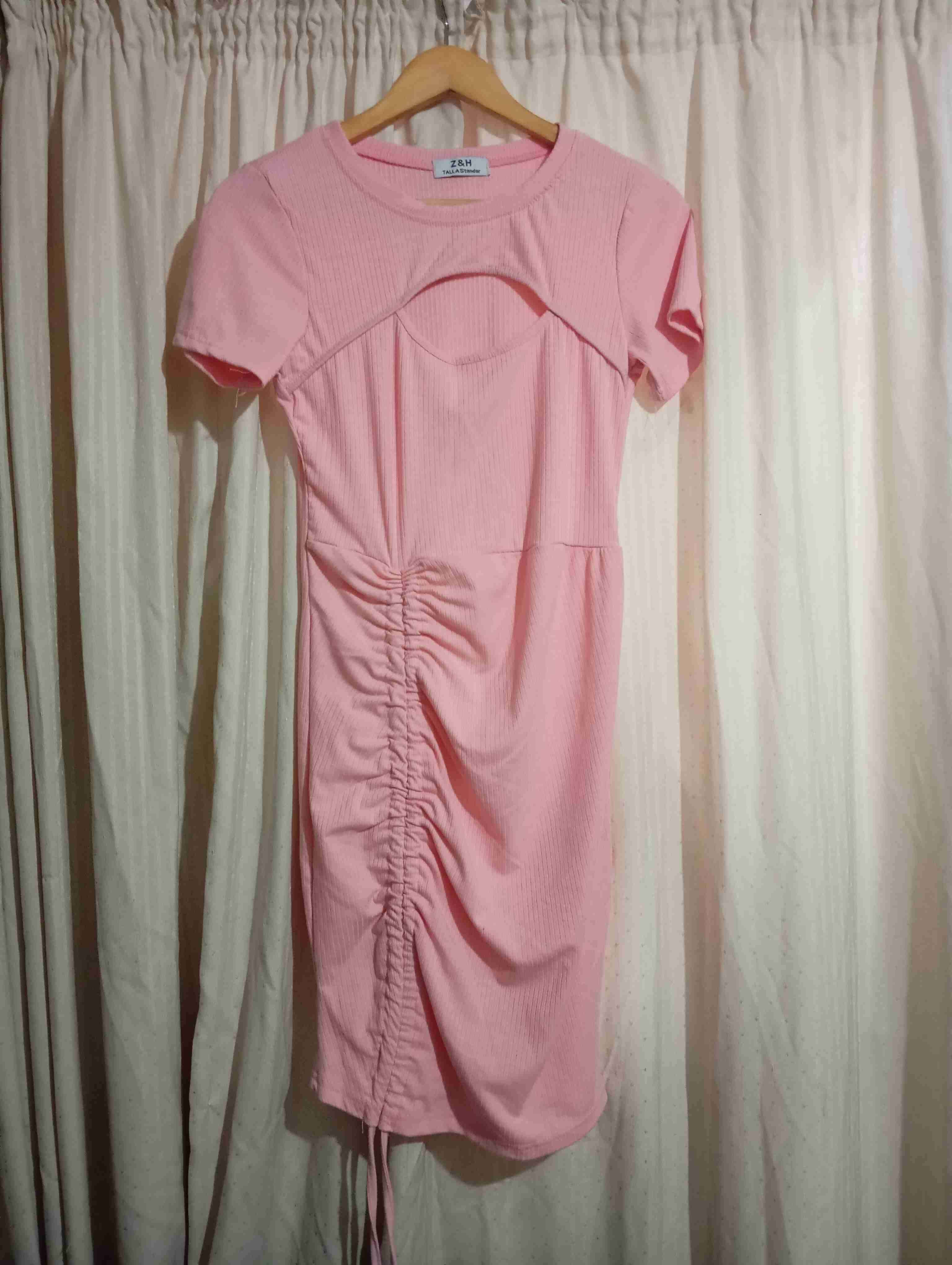 Vestido rosa ajustado Z&M talla estándar