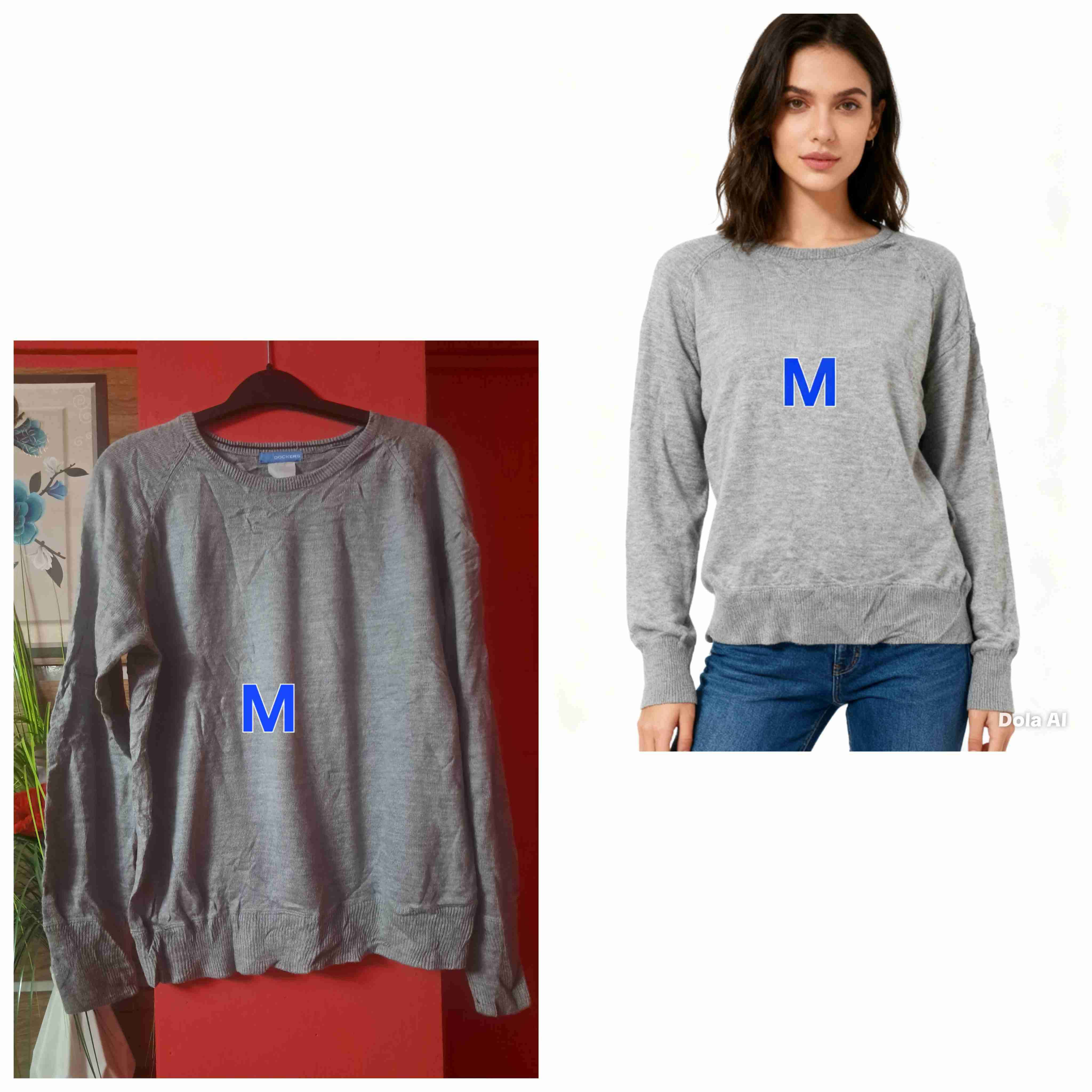 Suéter gris para mujer