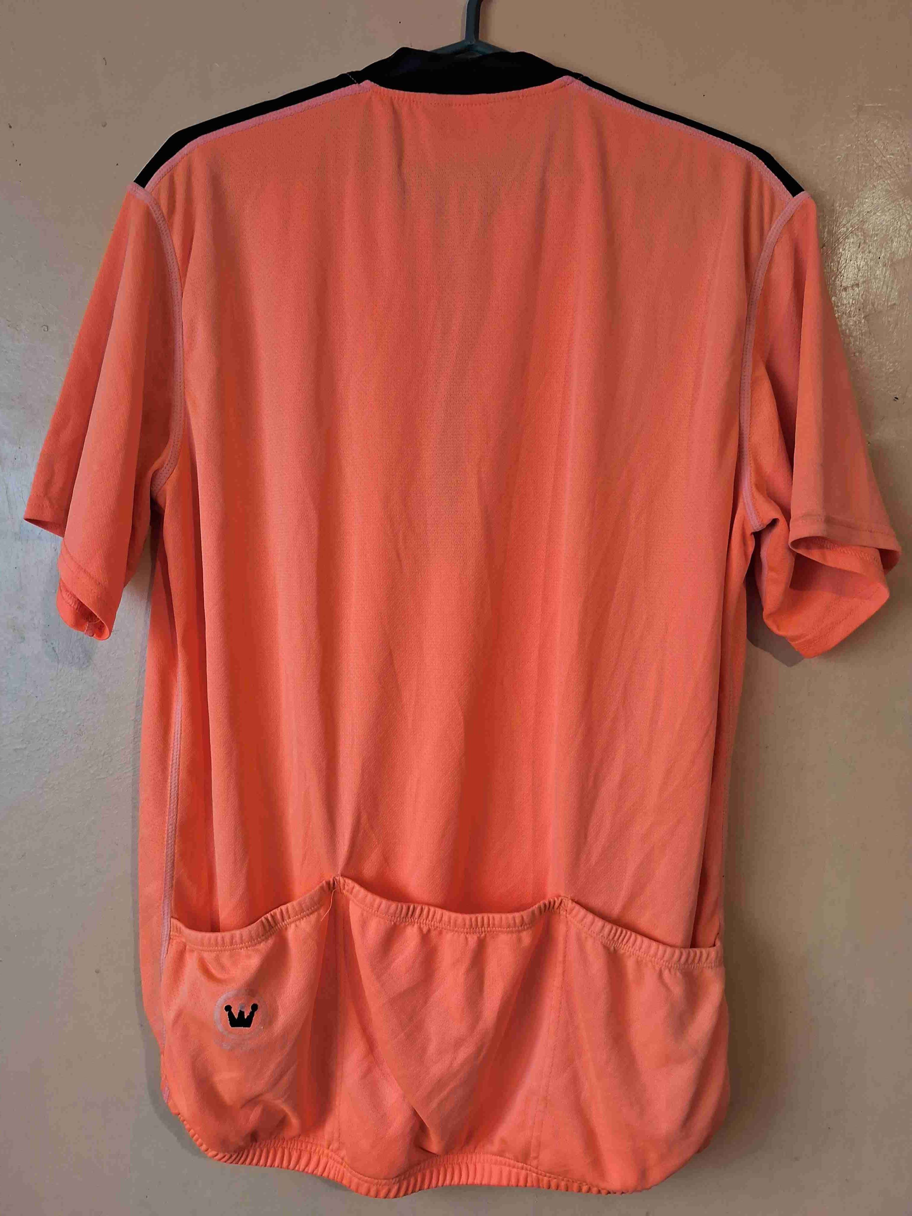 Polera deportiva naranja con cierre talla L - miniatura 2