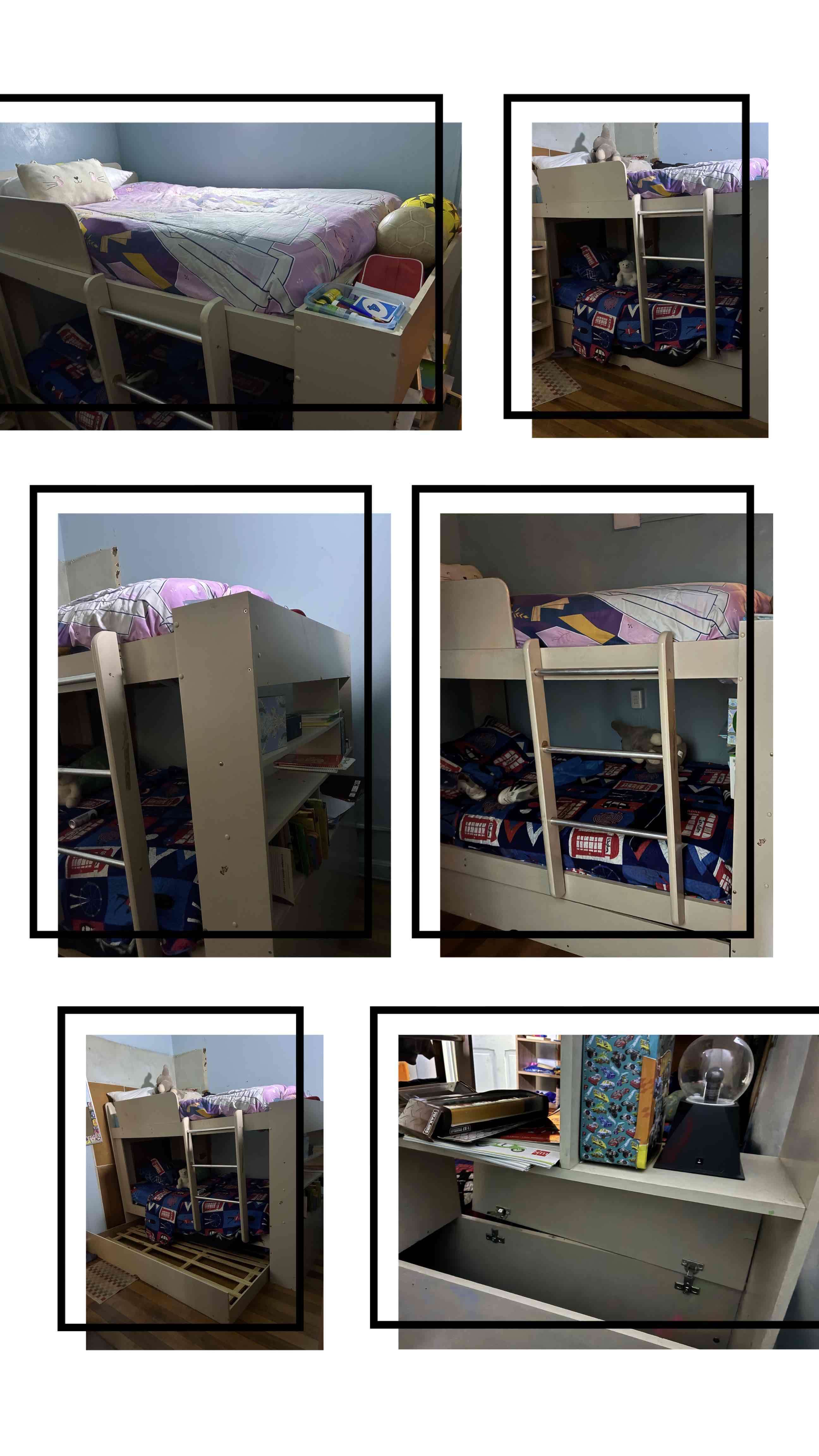 Camarote multifuncional con estantes