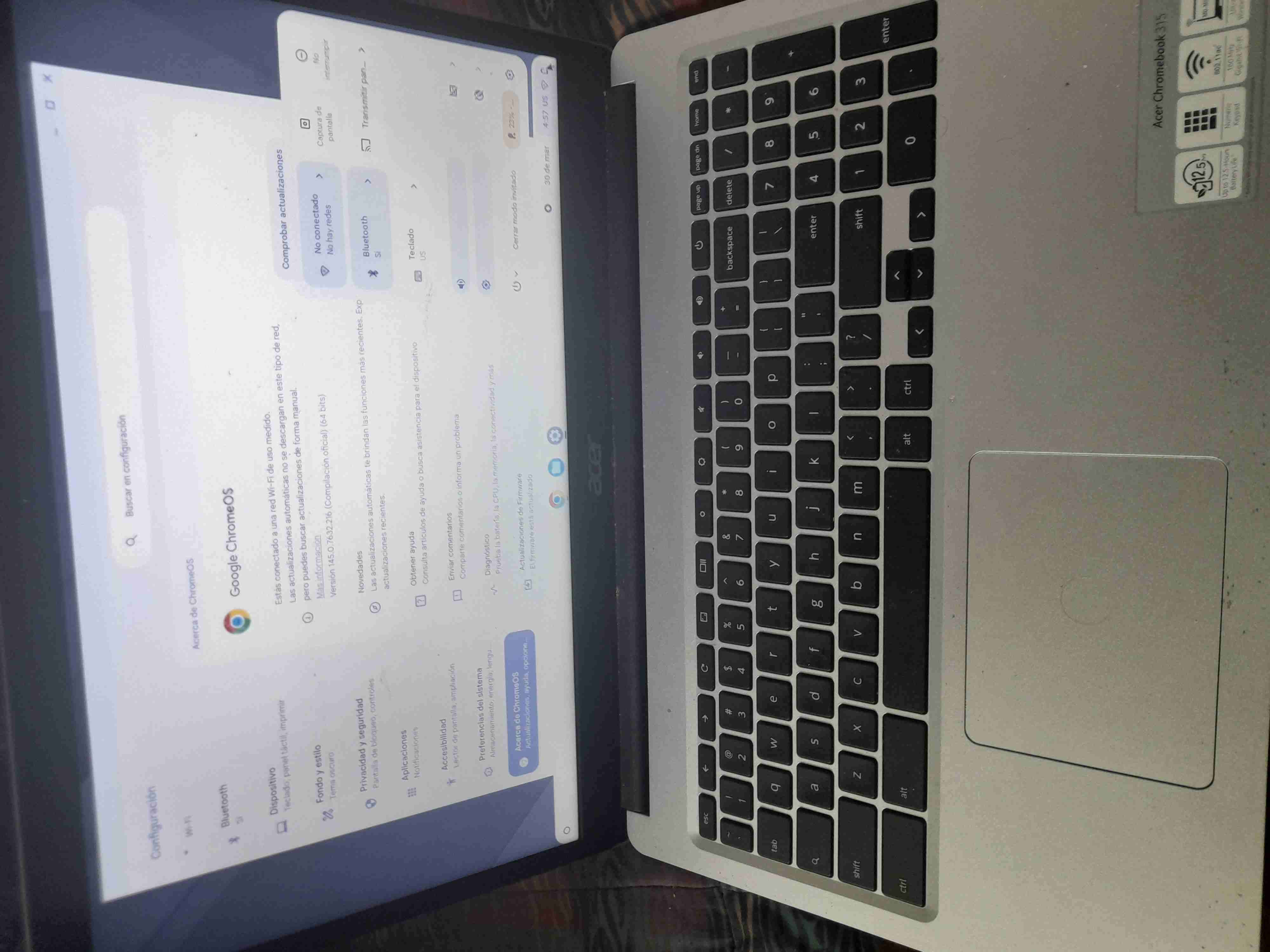 Chromebook Acer gris - miniatura 2