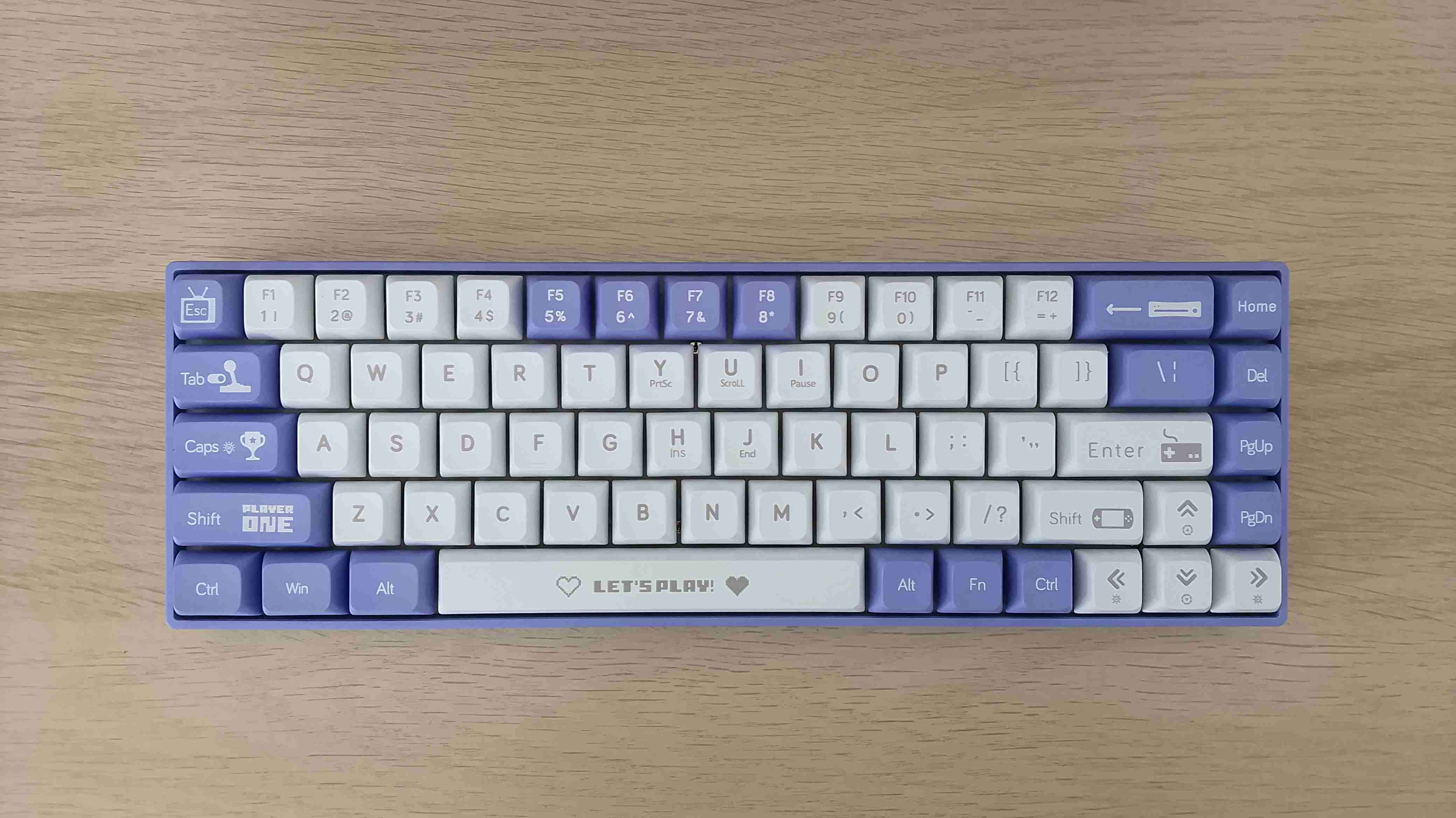 Teclado mecánico Ajazz ak680 RGB Switch blue - miniatura 2
