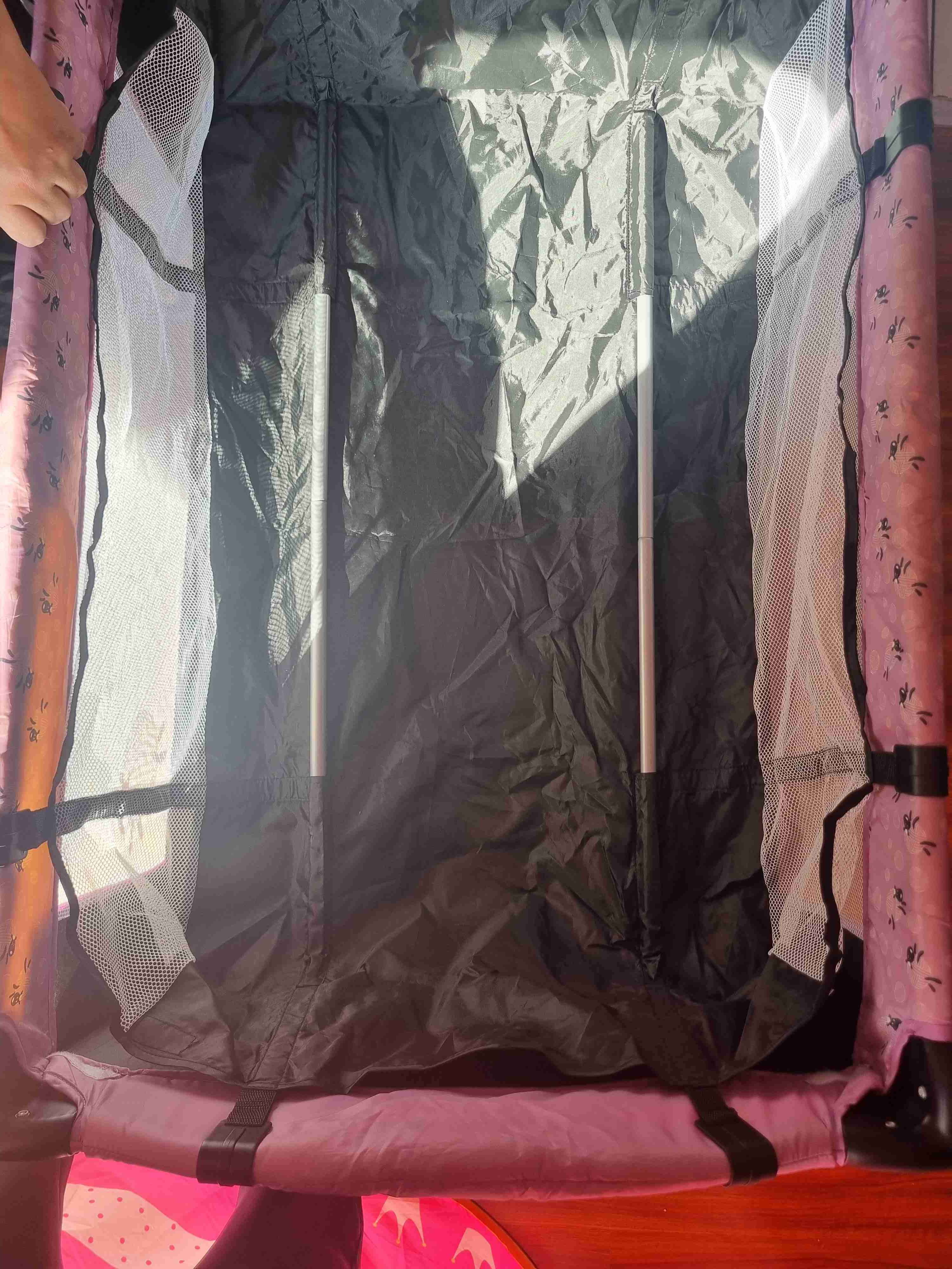 Cuna corral portátil rosada - miniatura 5