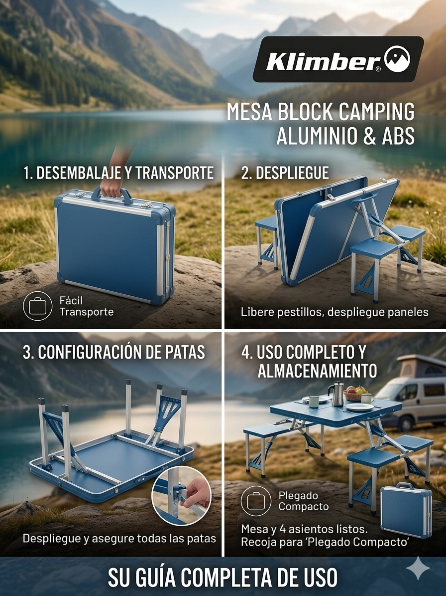 Mesa de camping plegable Klimber - 2