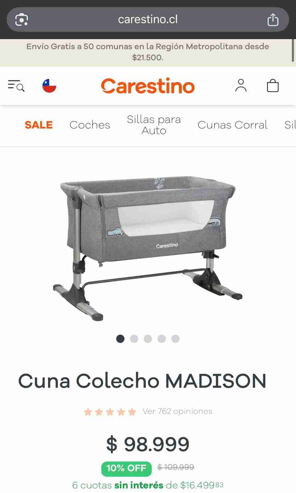 Cuna de colecho Carestino, Cama cic, mecedor