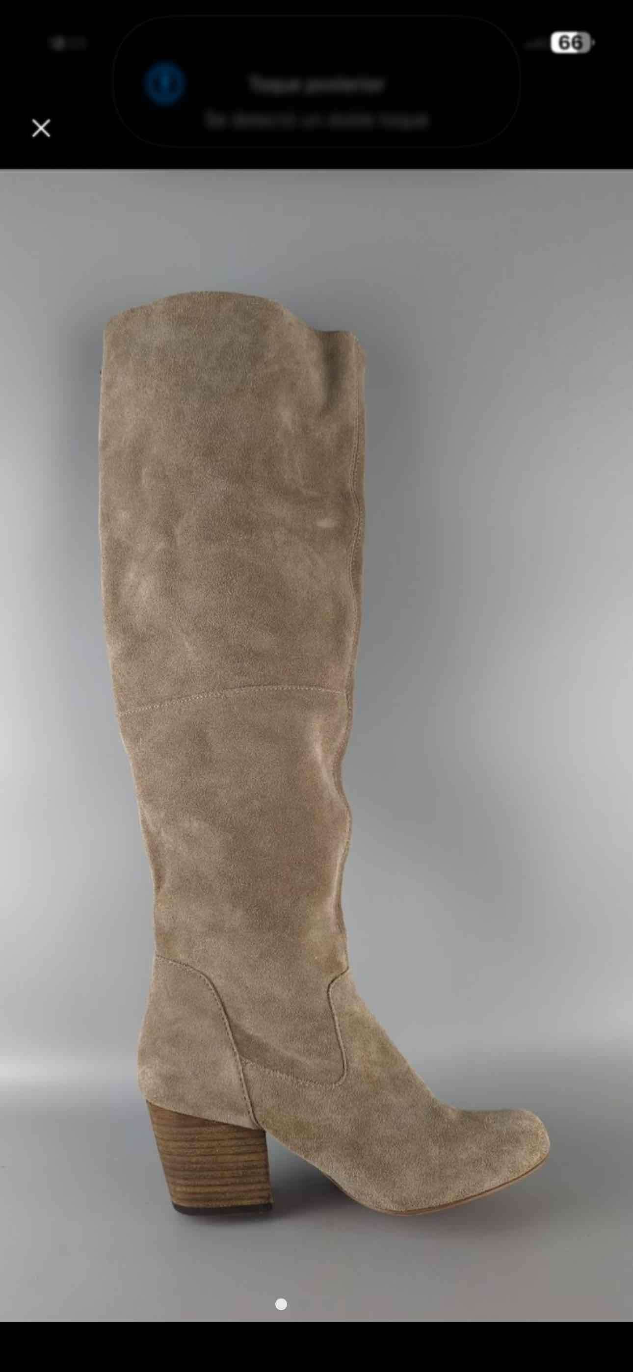 Botas de gamuza beige - miniatura 2
