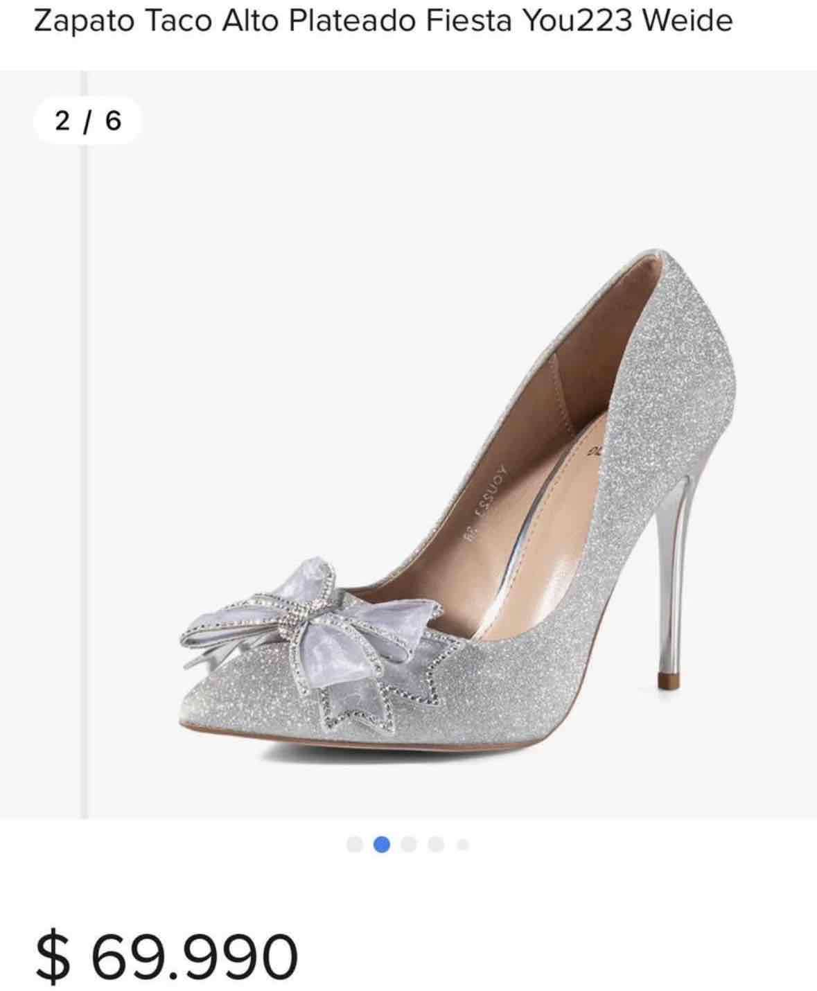 Zapatos con brillo plateado - miniatura 2