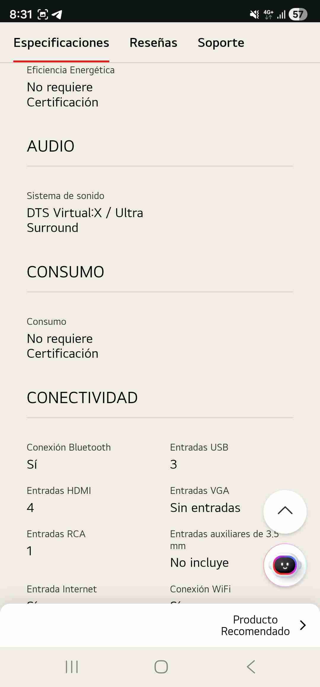 Smart TV LG webOS 55 - miniatura 3