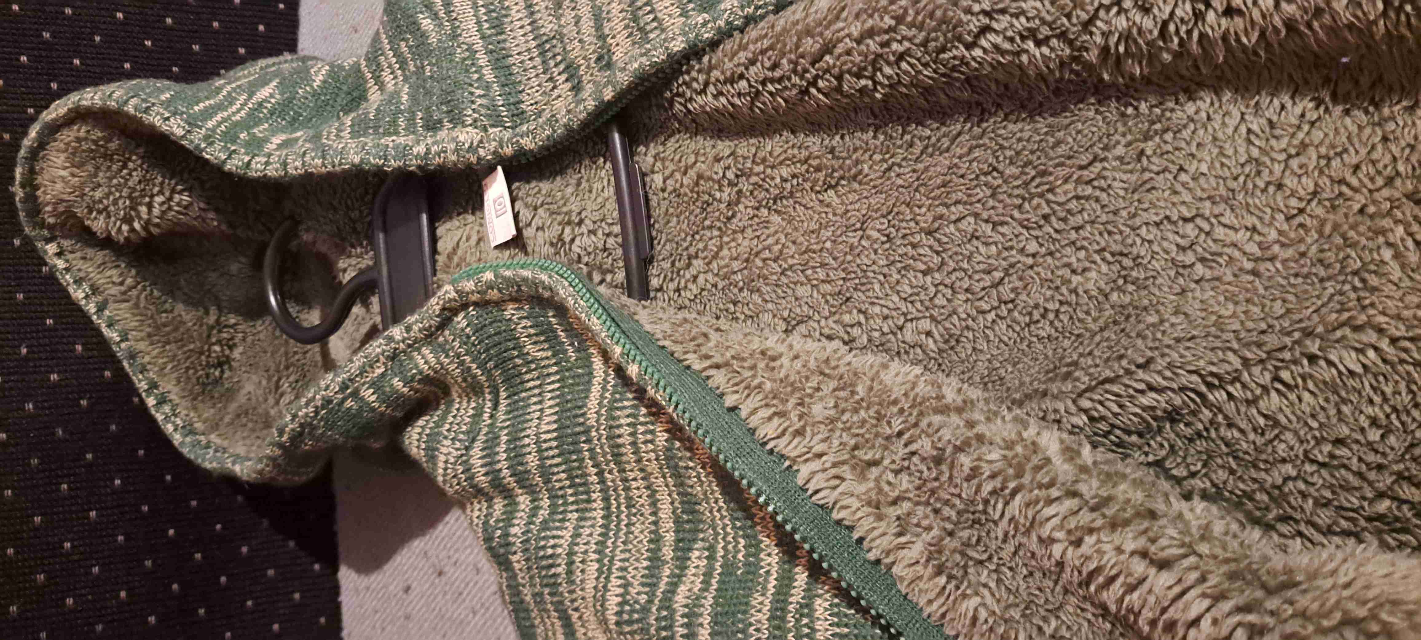 Polerón verde jaspeado con cierre - miniatura 2