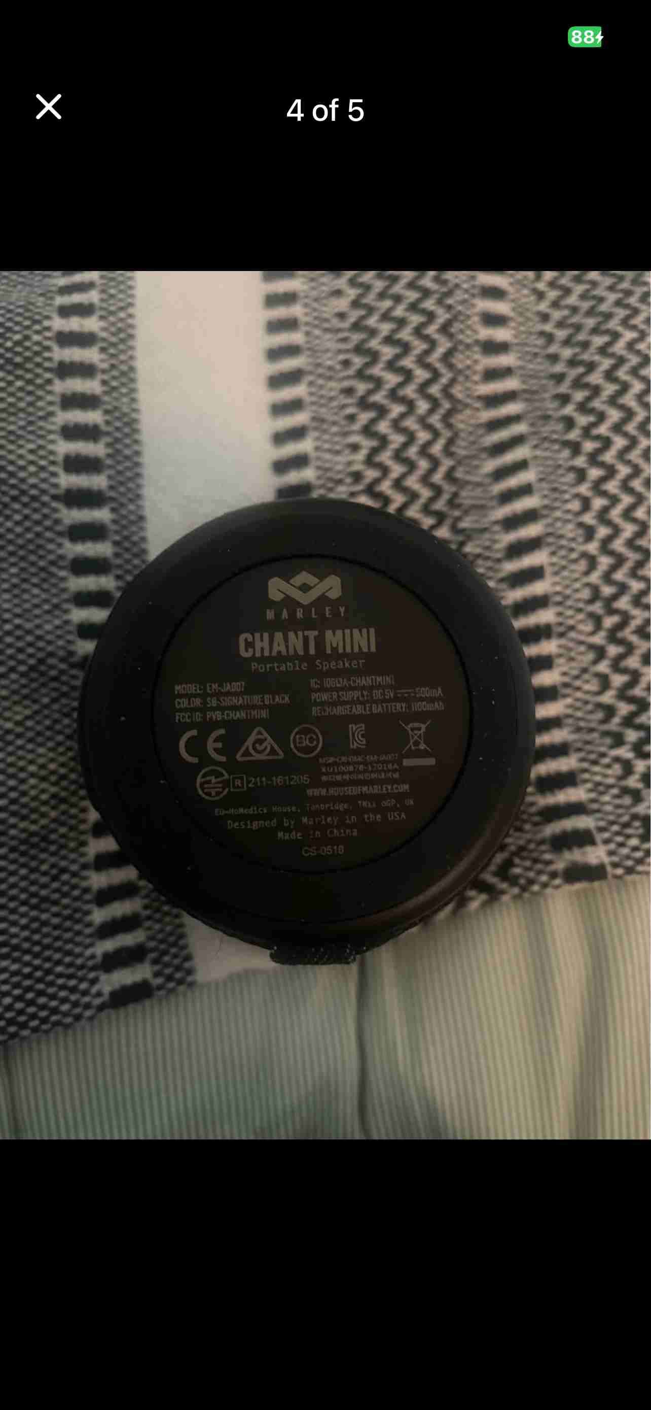 Parlante portátil Marley Chant Mini