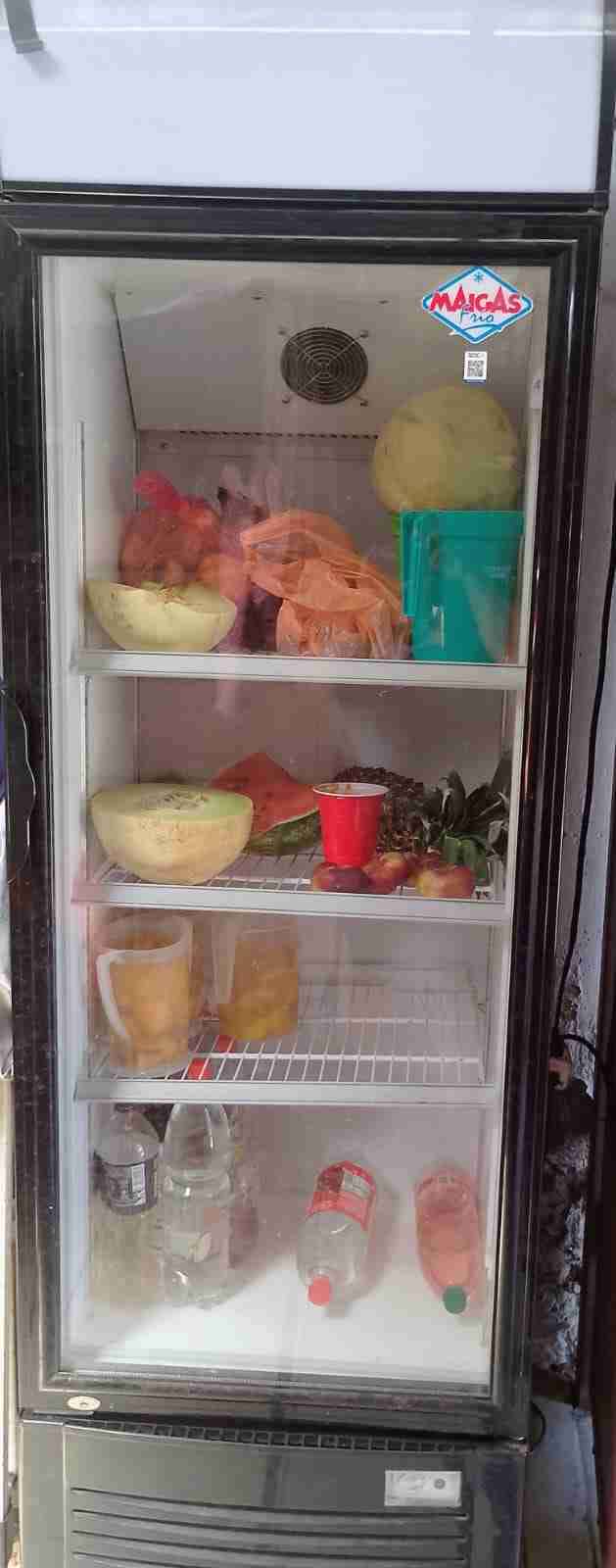 Refrigerador exhibidor con puerta de vidrio