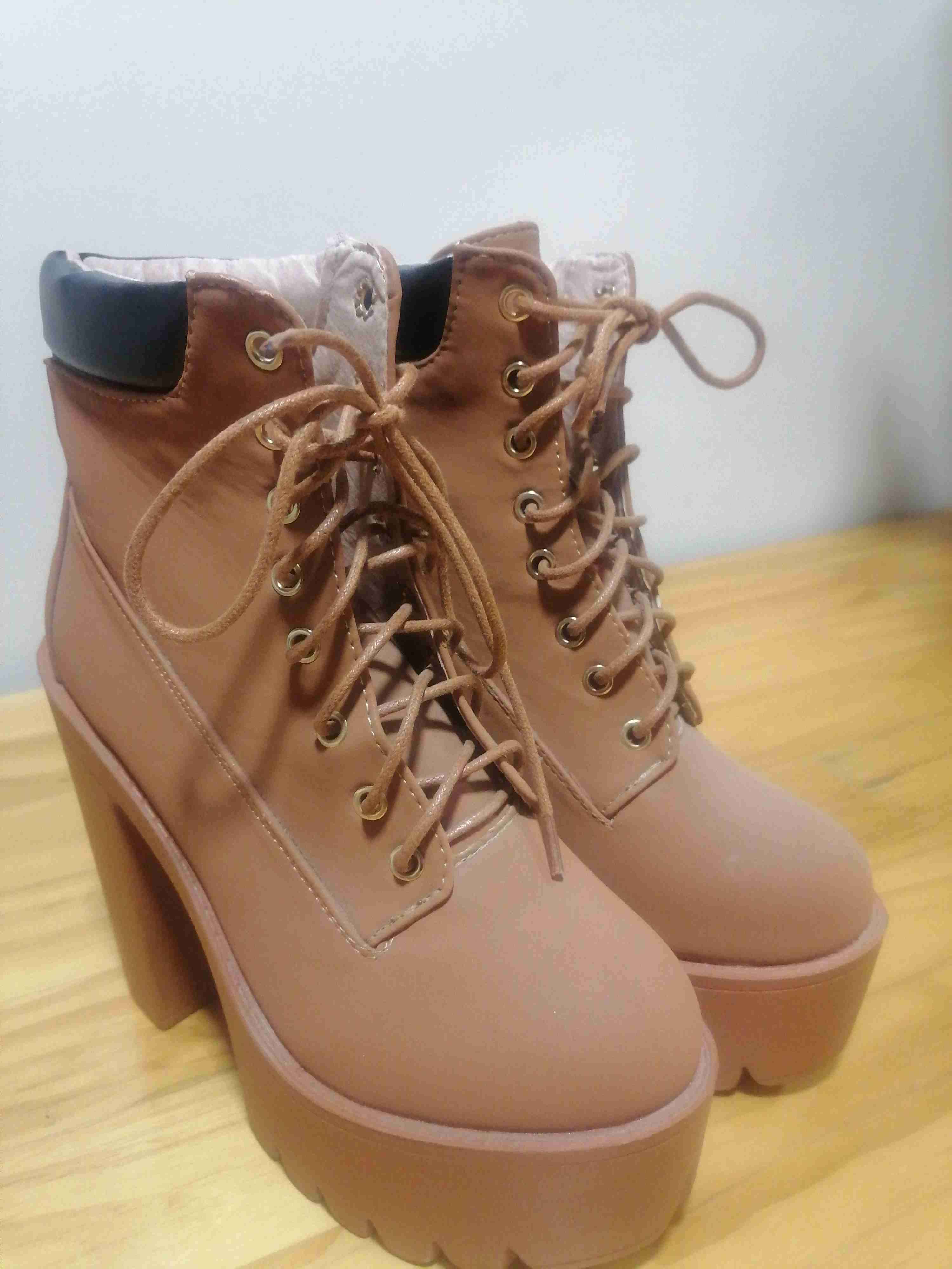 Botines plataforma camel - miniatura 2