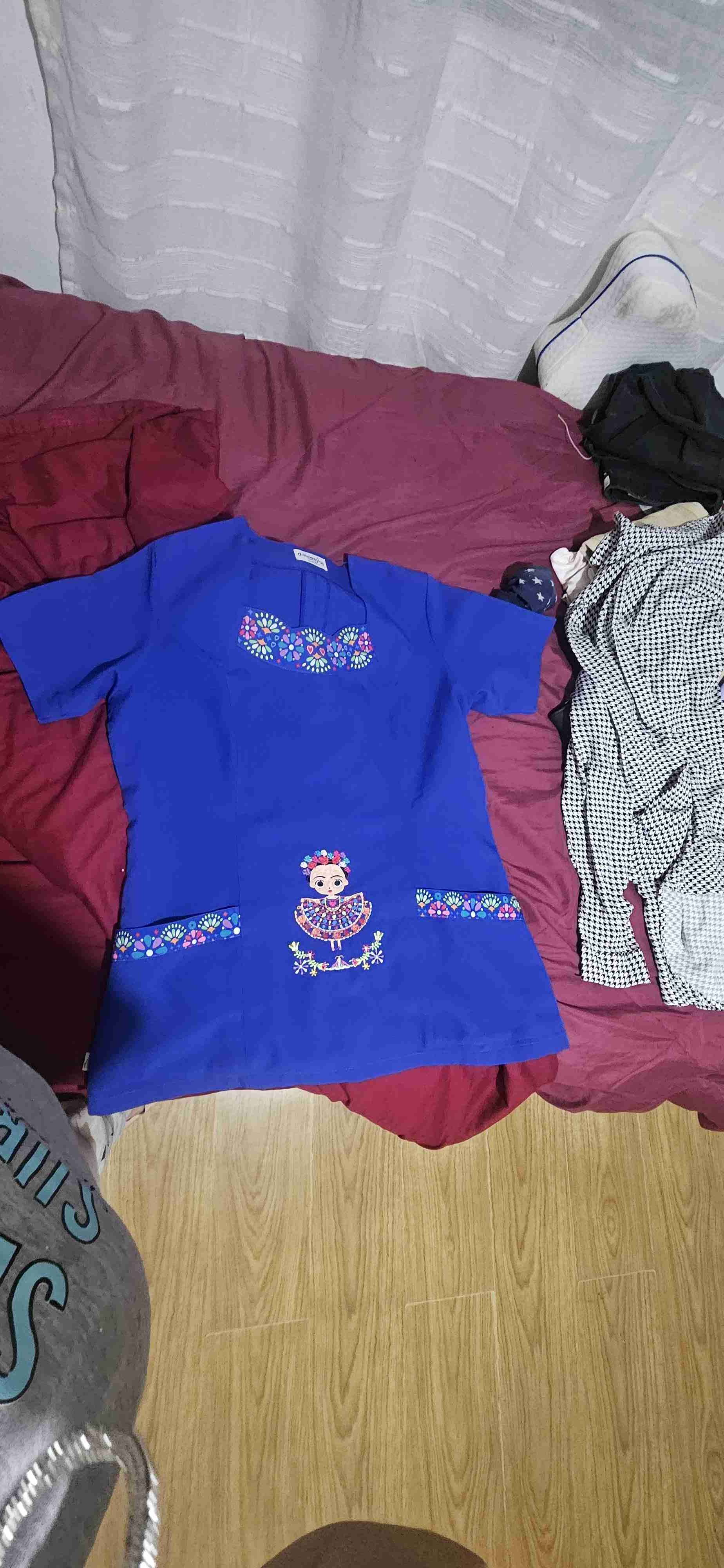 Delantal azul talla M con estampado - miniatura 2