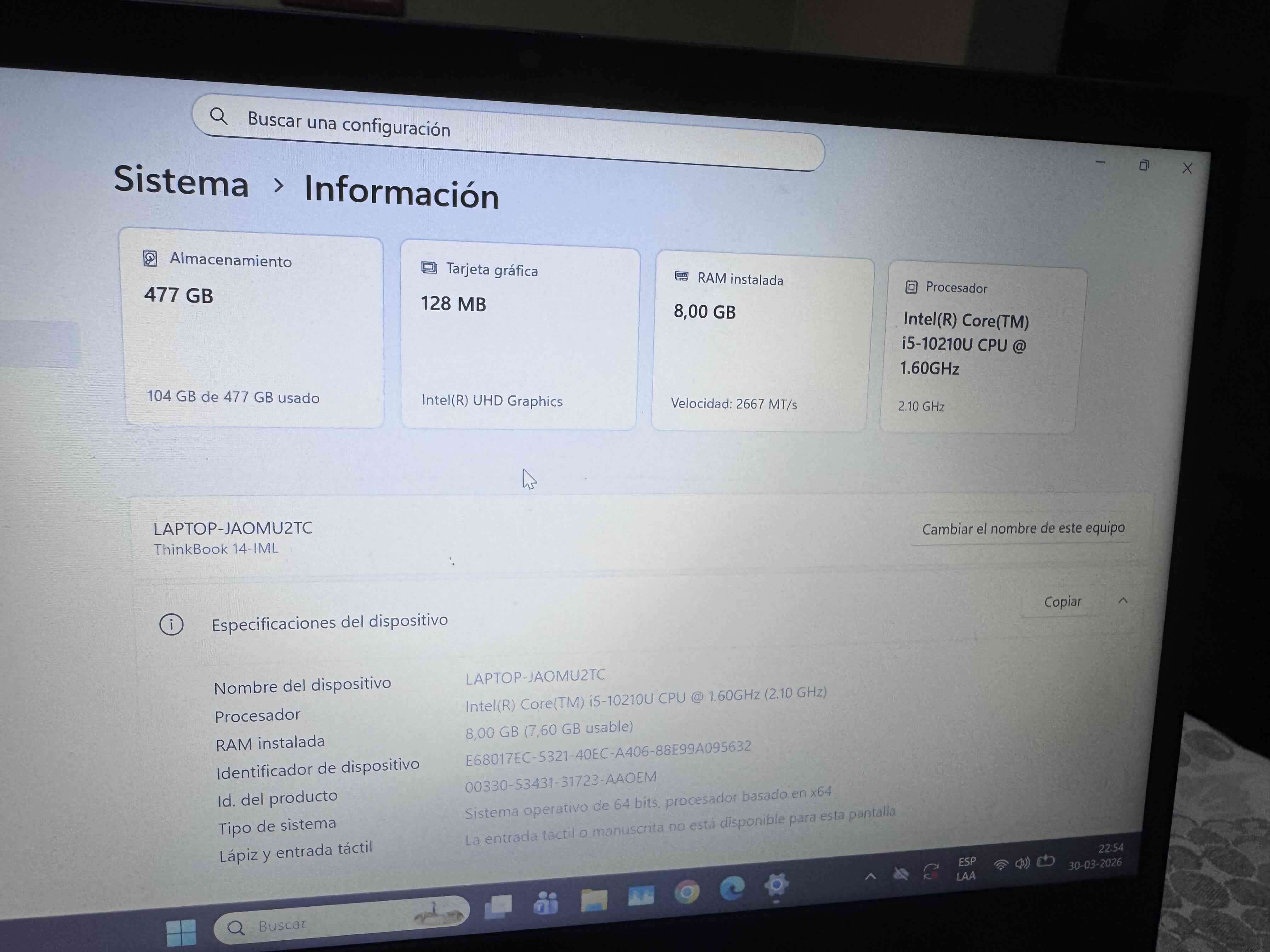 Thinkbook Lenovo intel Core i5 - miniatura 5